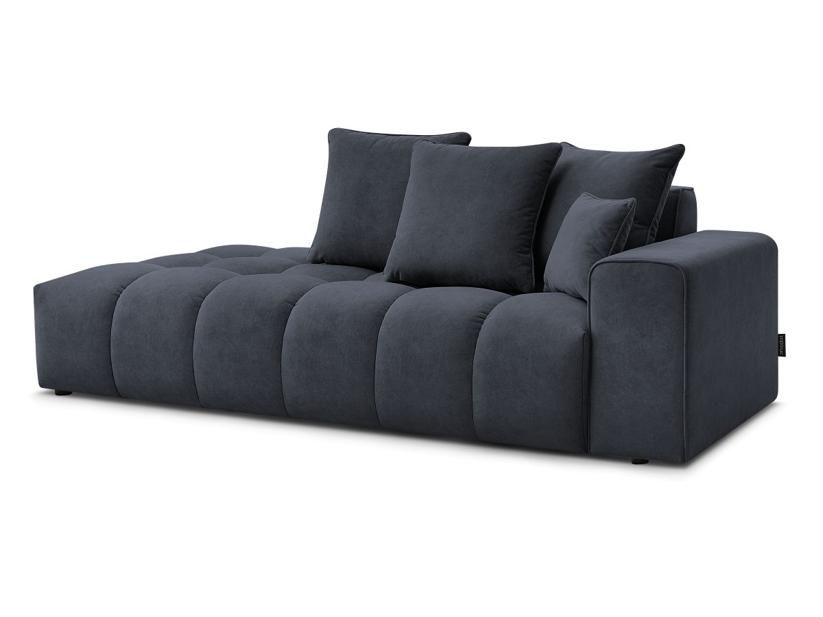 Bobochic Mont-blanc Sofa 4-Sitzer Samt Dunkelblau Armlehne rechts