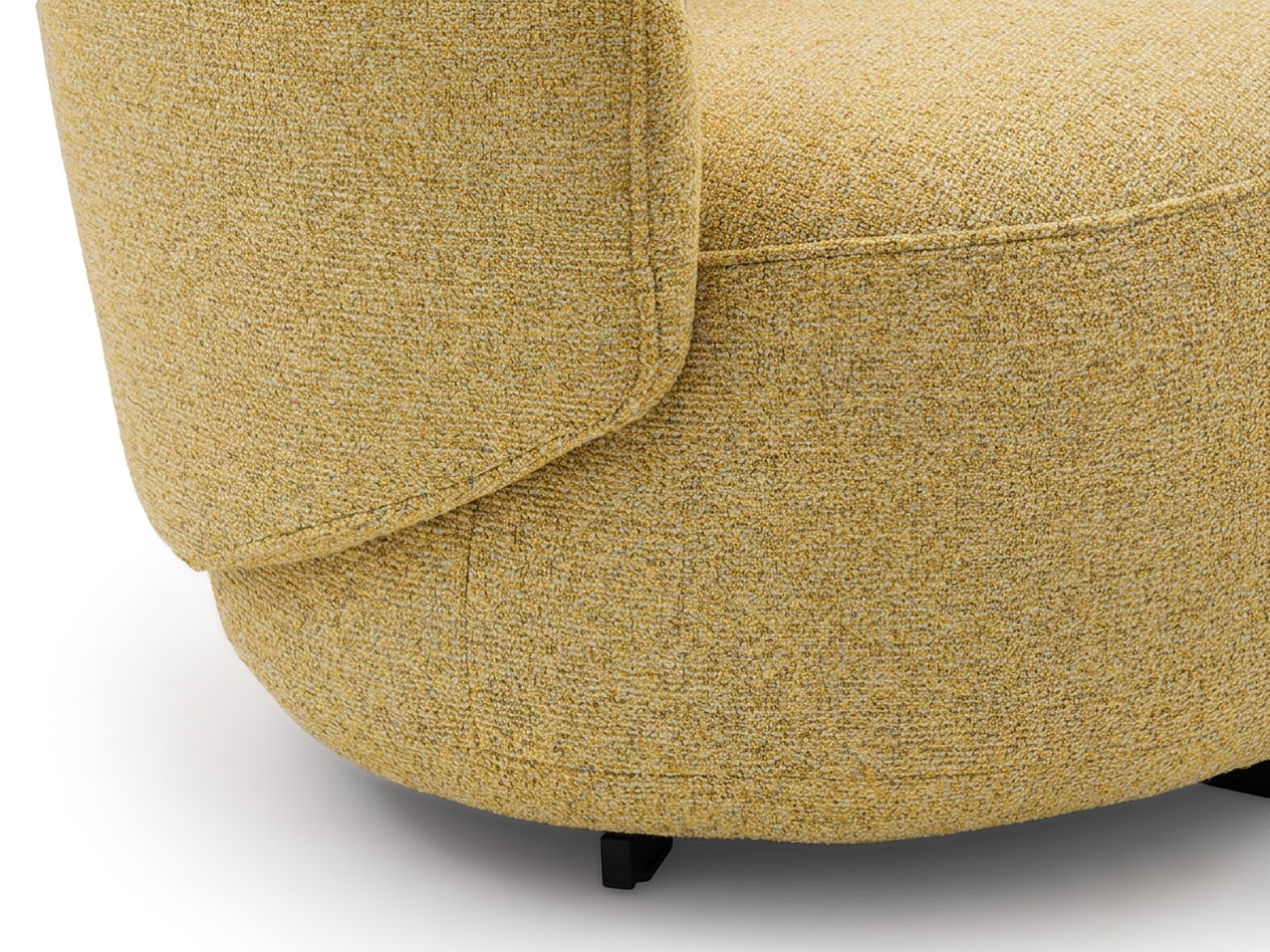 Bobochic Lexie Sessel Melange-Stoff Gelb