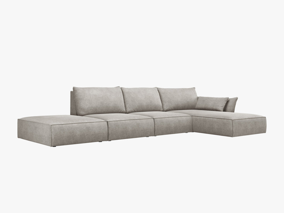 Micadoni Ecksofa Kaelle 5-Sitzer Rechts Chenille Over The Horizon Hellgrau