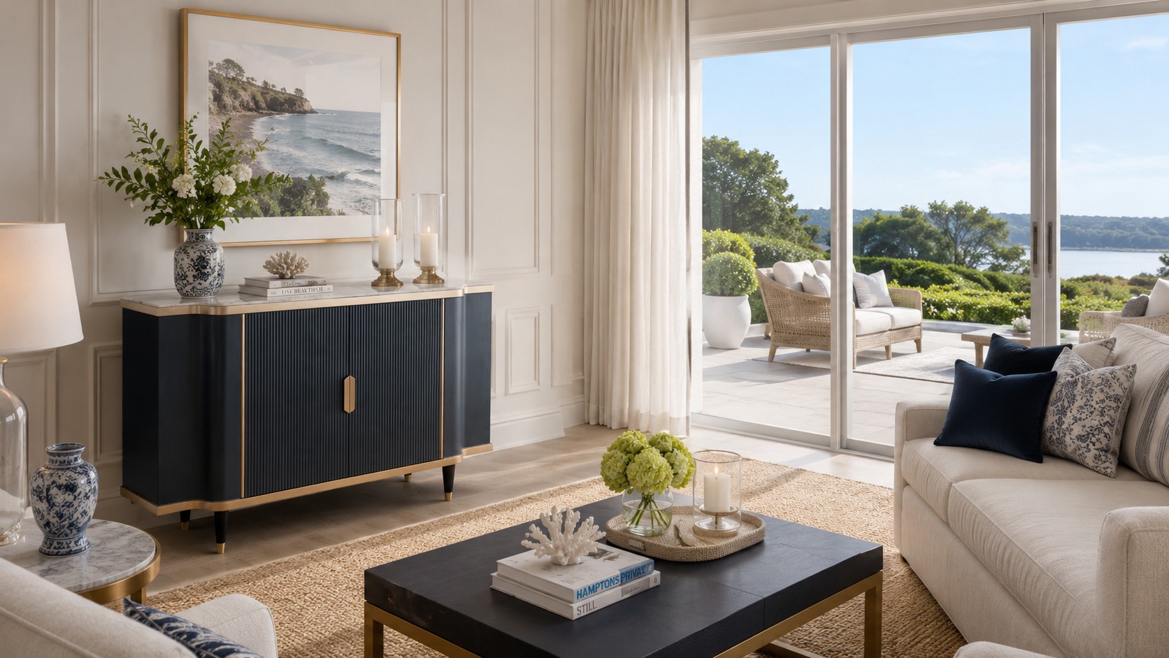 Livin Hill Sideboard Stilig Dunkles Graublau