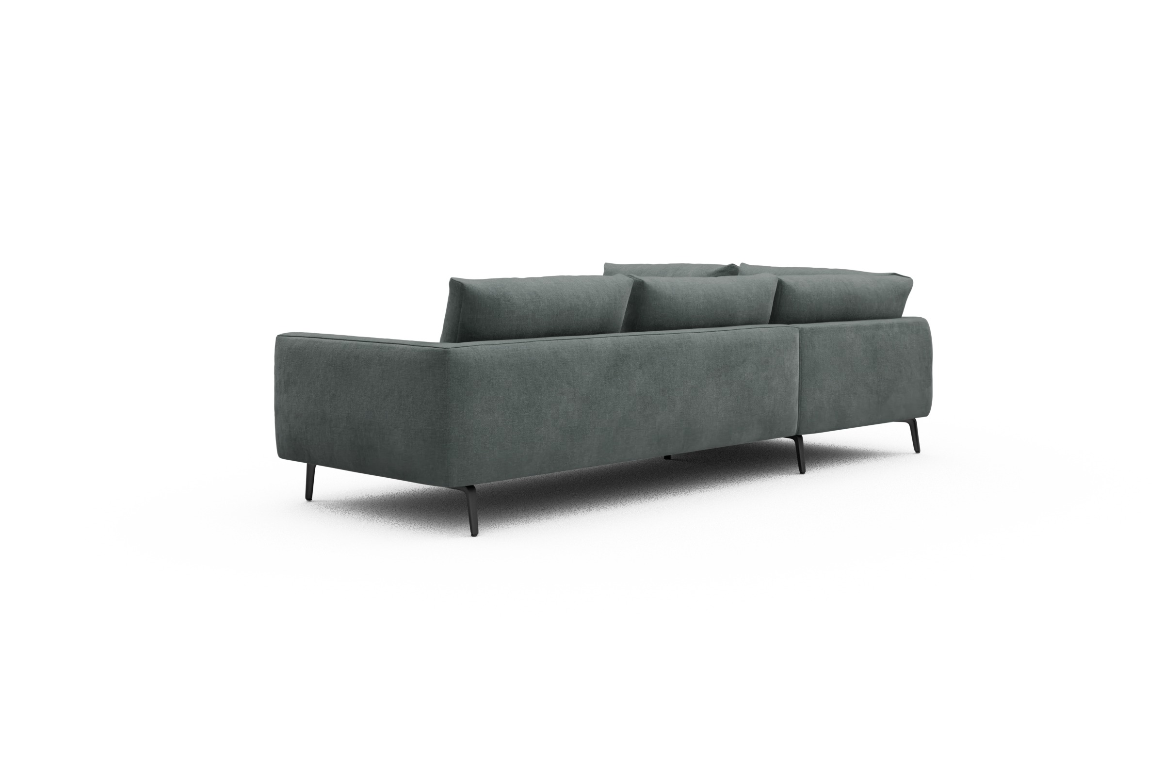 Ecksofa Karl Relax-Ecke links mit 2,5-Sitzer Smooth-Silver-Grey
