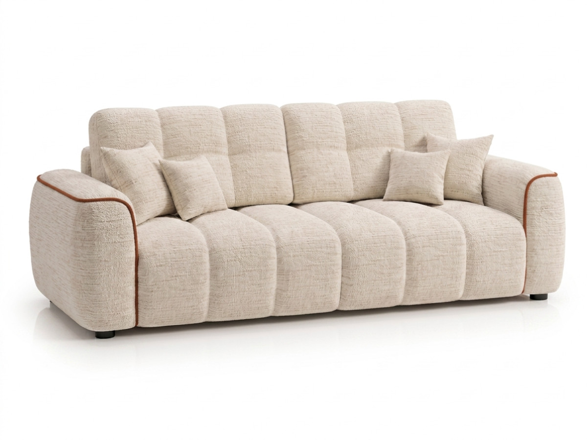 Bobochic Palais royal Sofa 3-Sitzer Chenille Orange
