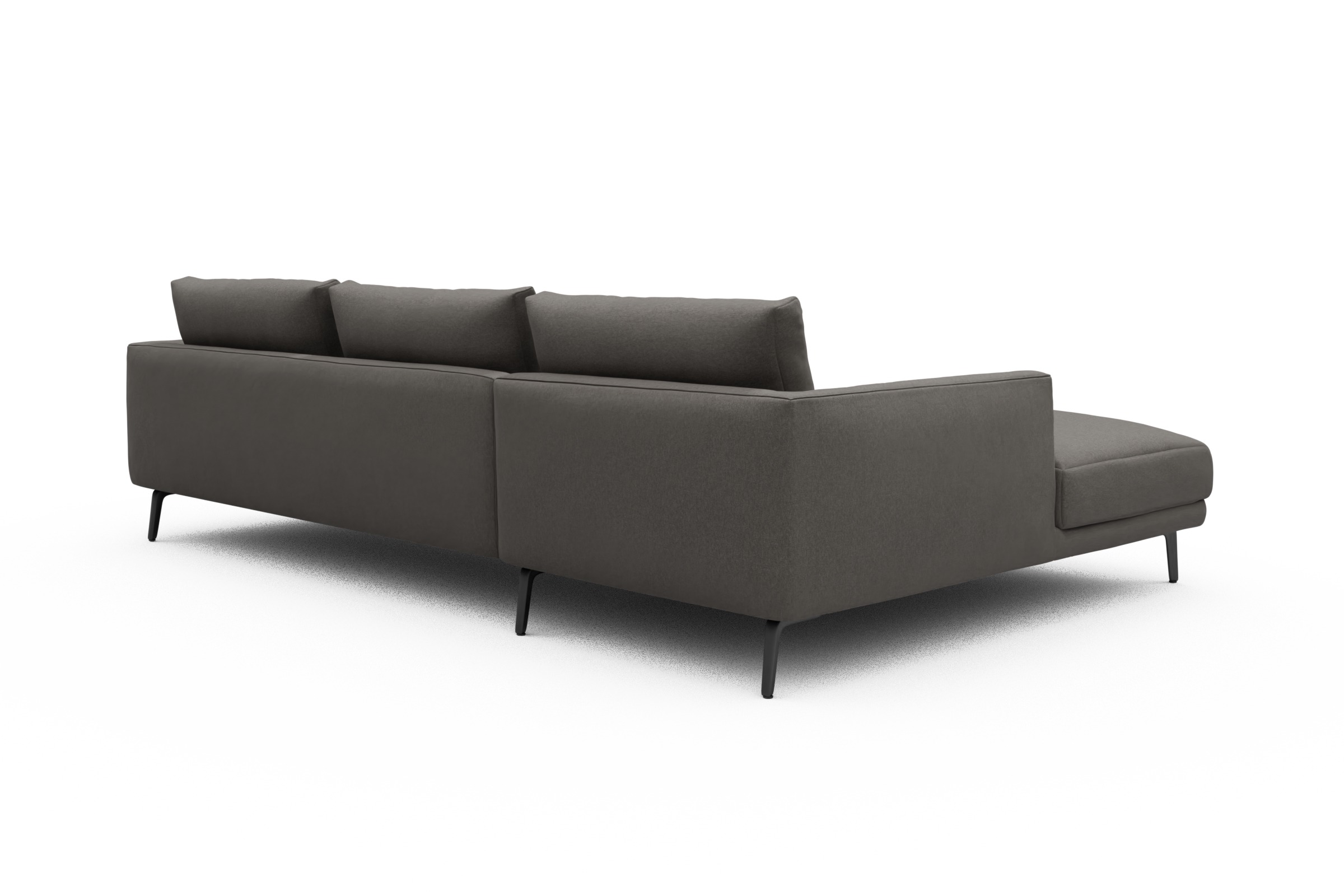 Ecksofa Karl Chaiselongue links mit 2,5-Sitzer Satya-Taupe