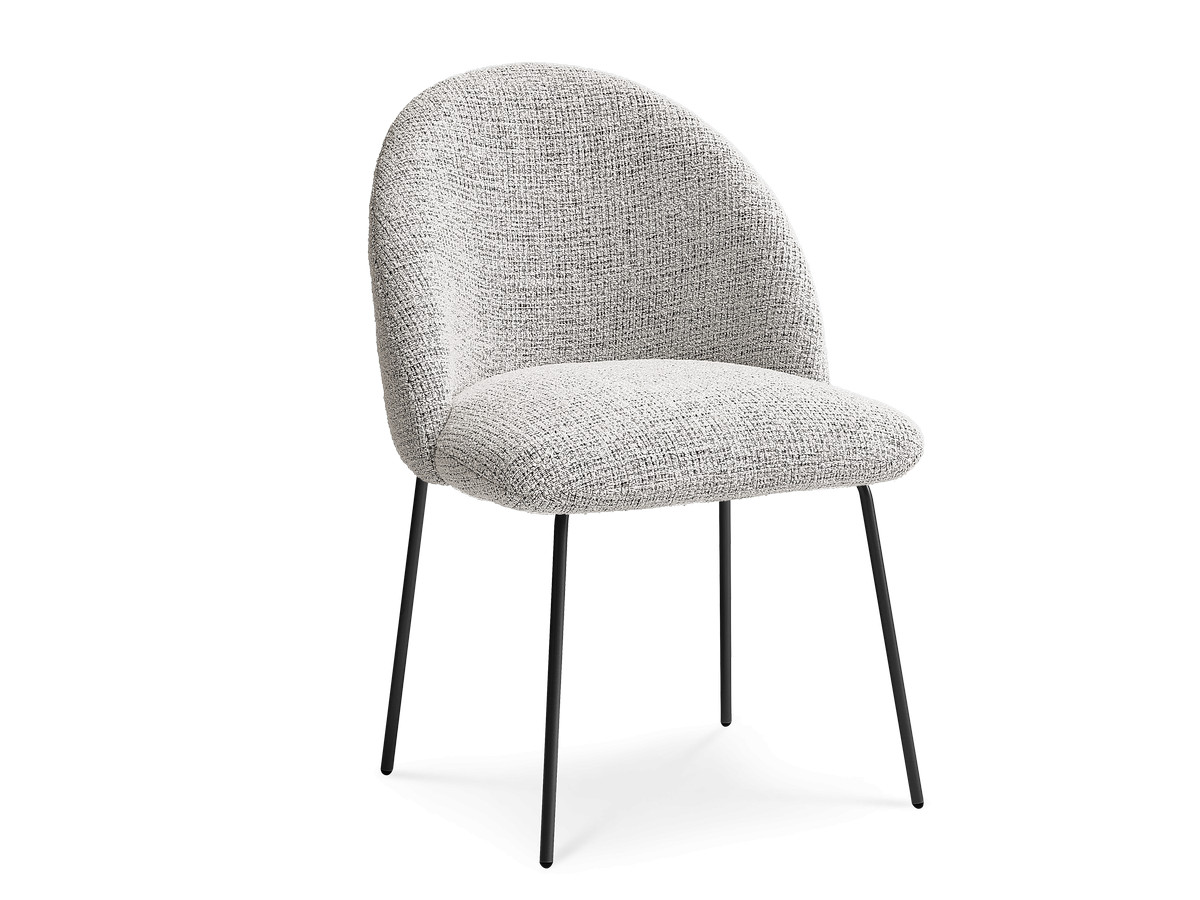 Bobochic Lalie Esszimmerstuhl mit Metallbeinen, schwarz