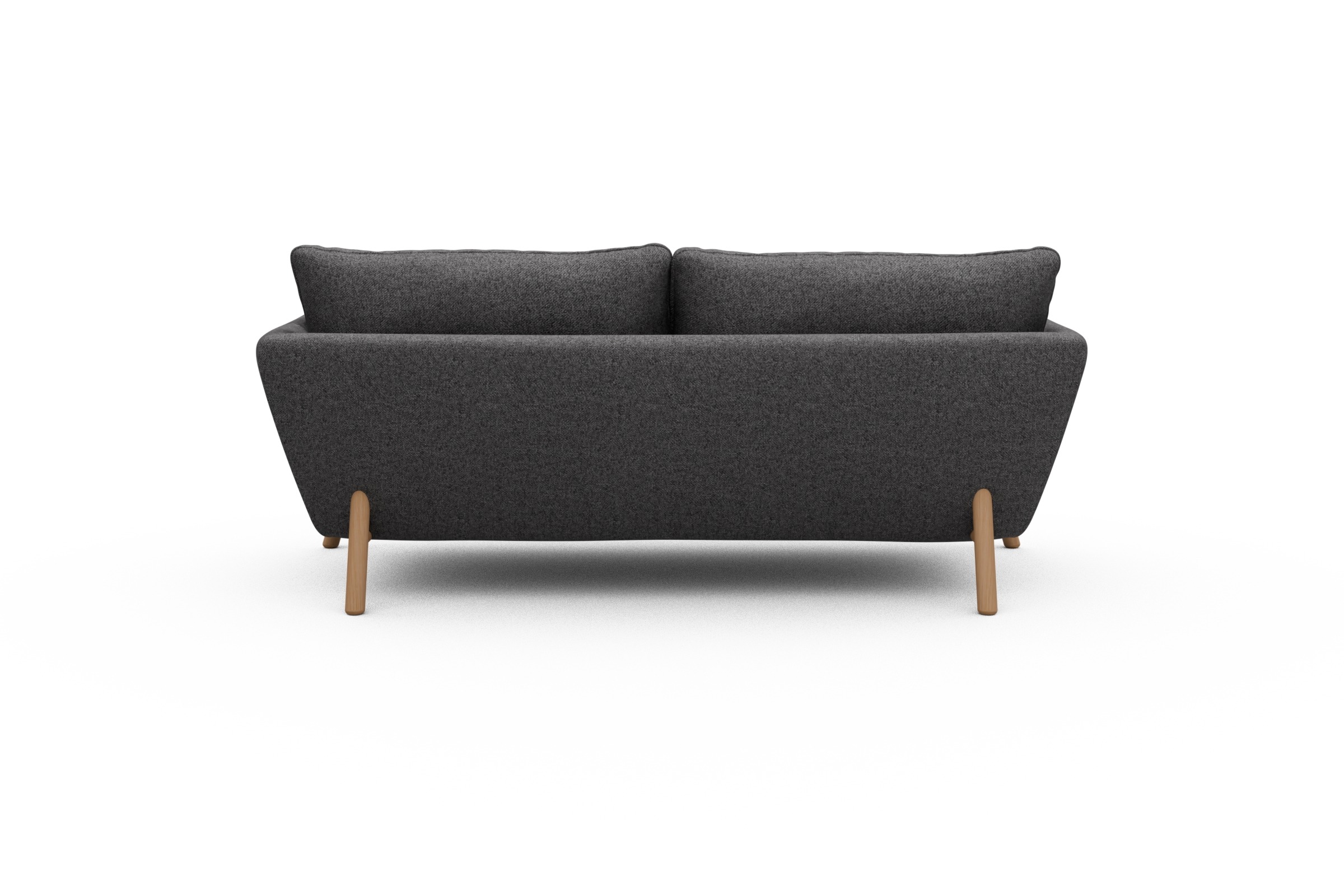 Sofa Emil 2-Sitzer Beinfarbe Eiche Natur Sama-Antracite