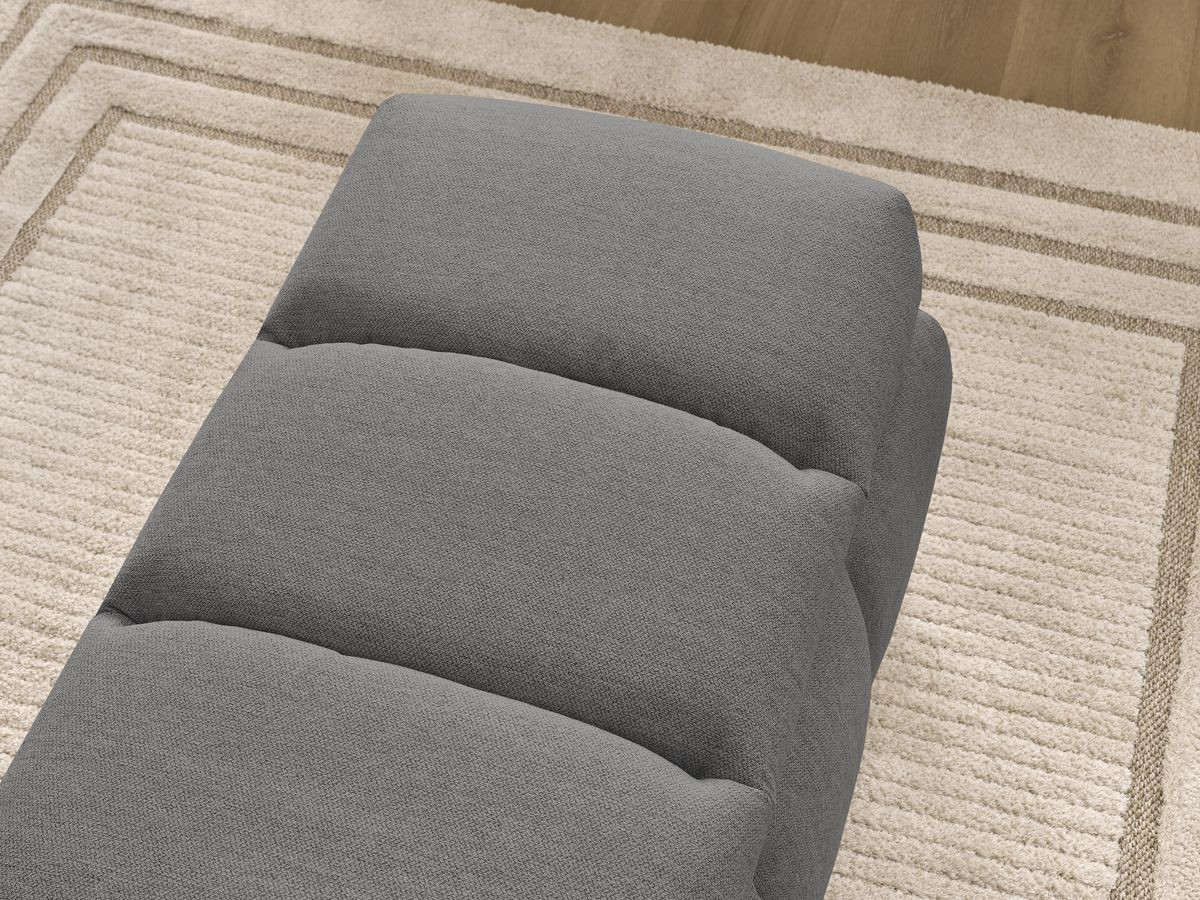 Bobochic Denali Bettbank 144 × 54 cm Stoff Dunkelgrau