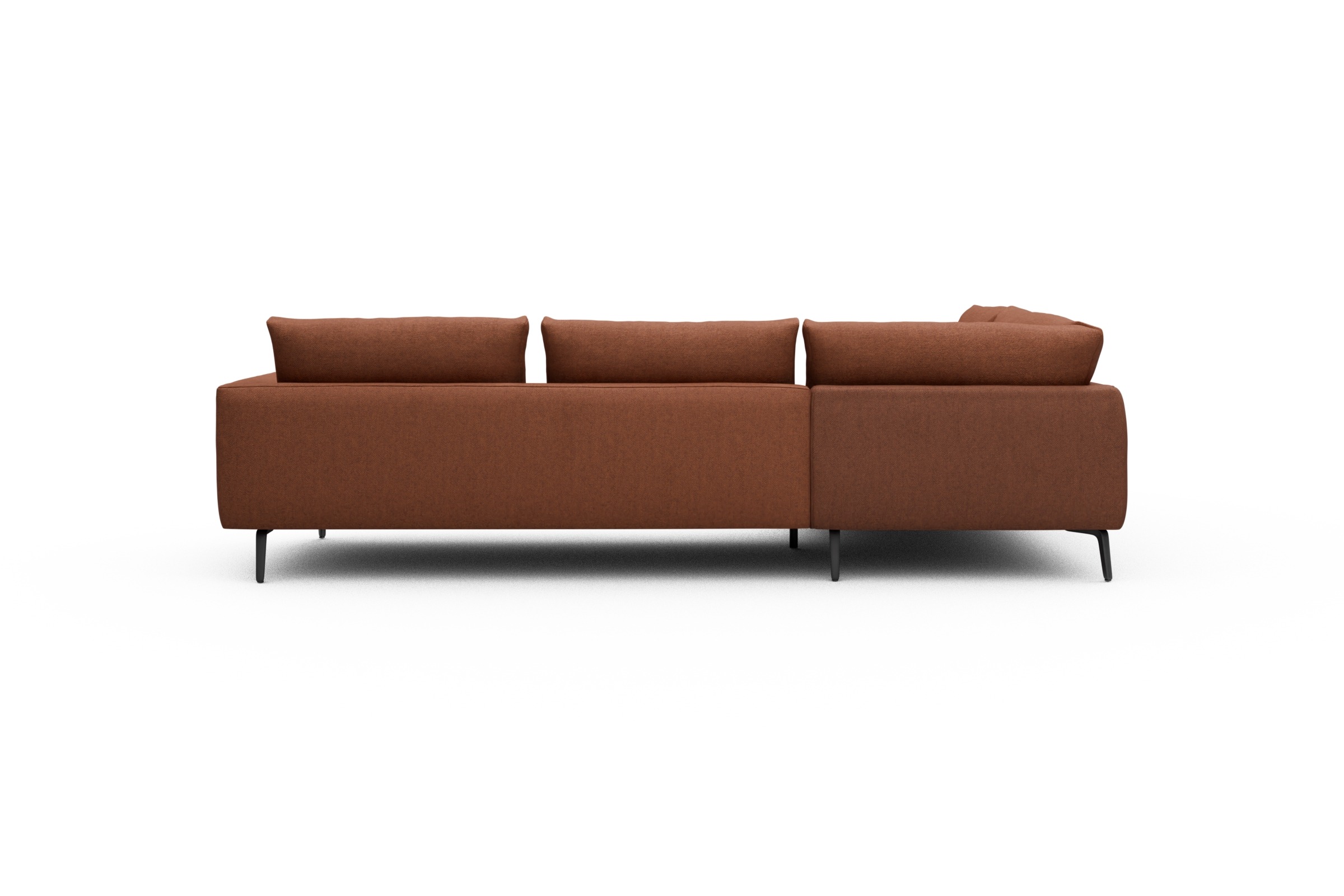 Ecksofa Karl Relax-Ecke links mit 2,5-Sitzer Weda-Rust