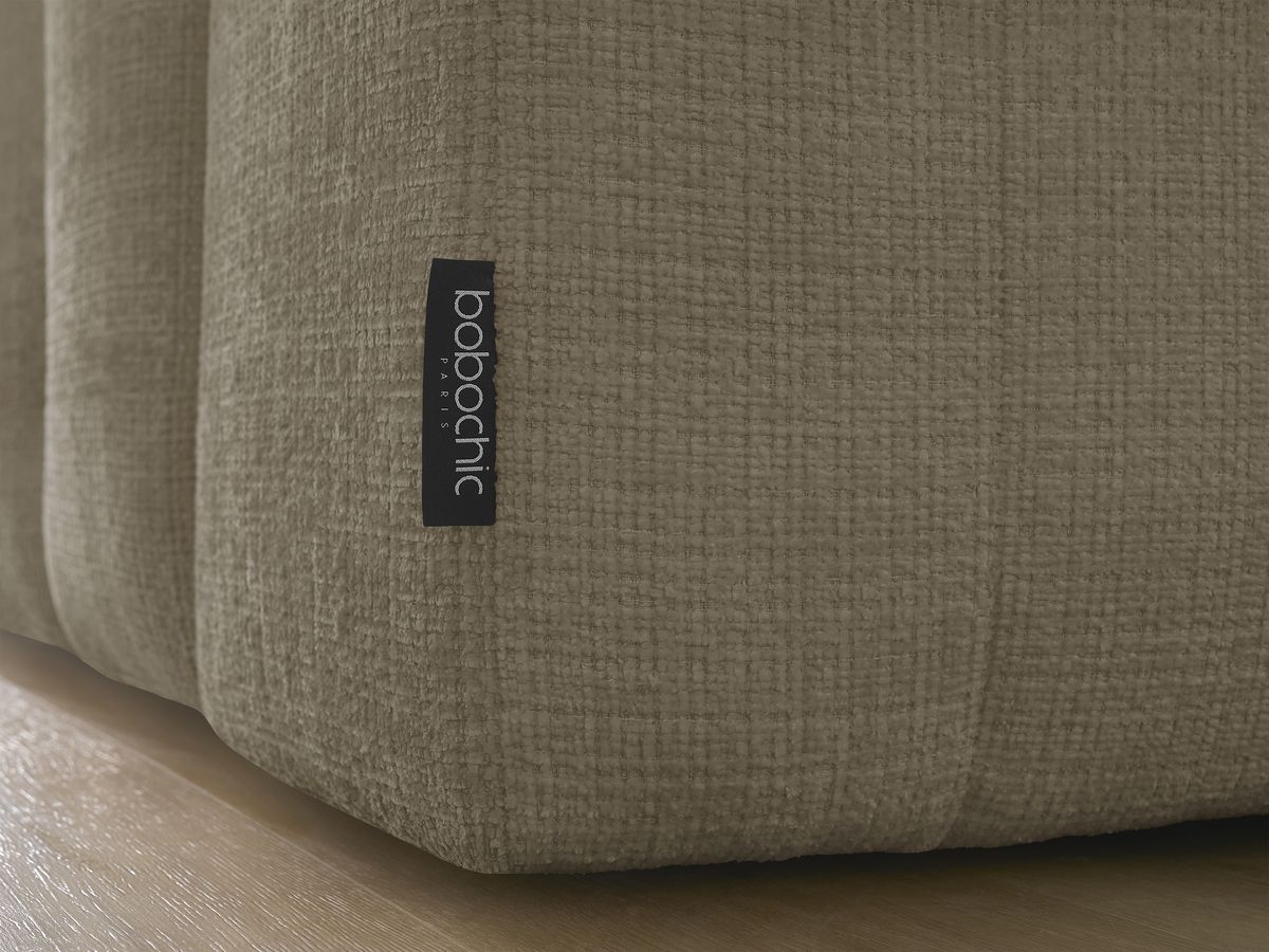 Bobochic Anakin Sofa 3-Sitzer, 2 Kissen Strukturstoff Taupe