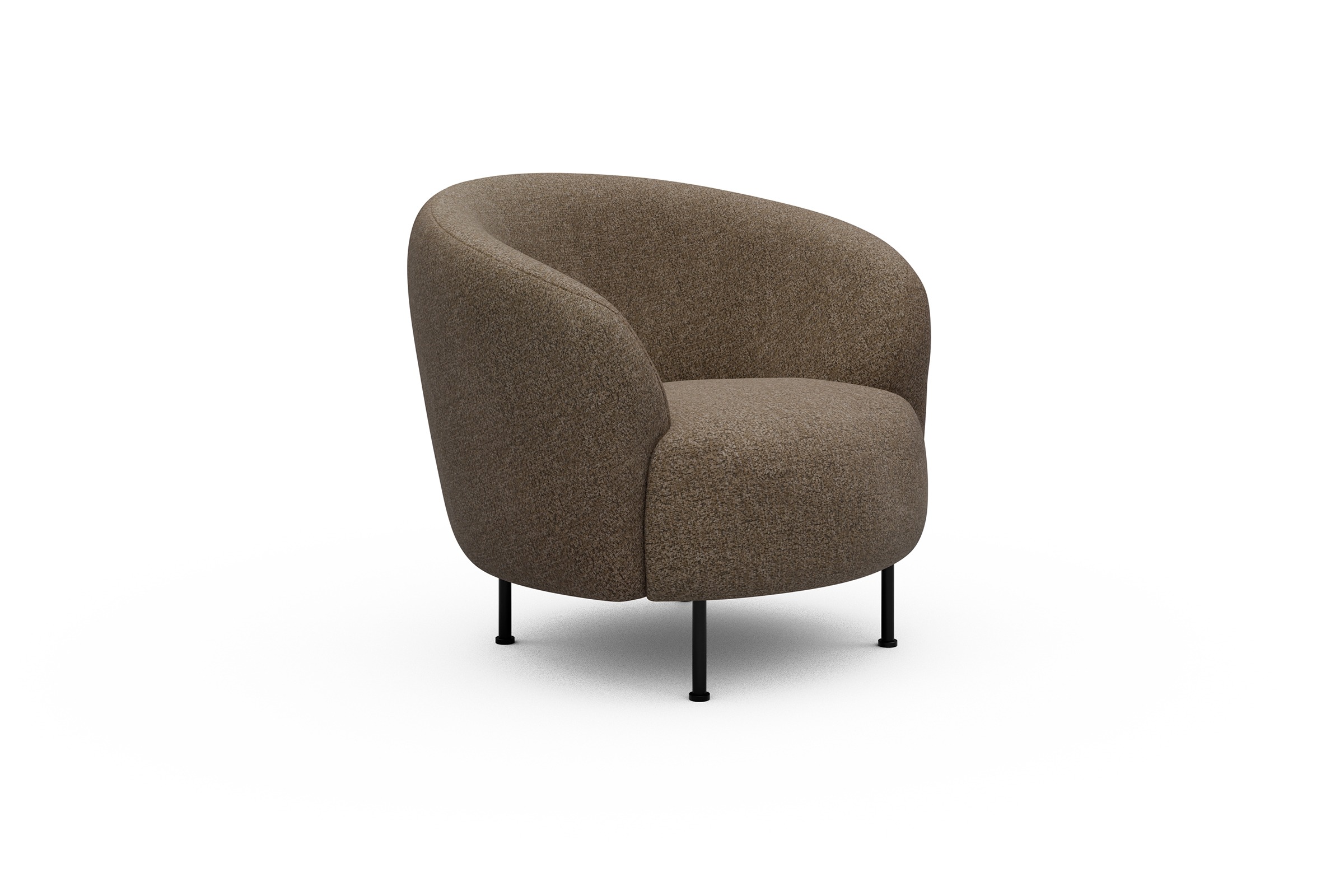Sessel Ronda Metallbeine Schwarz Aivi-Khaki-Brown