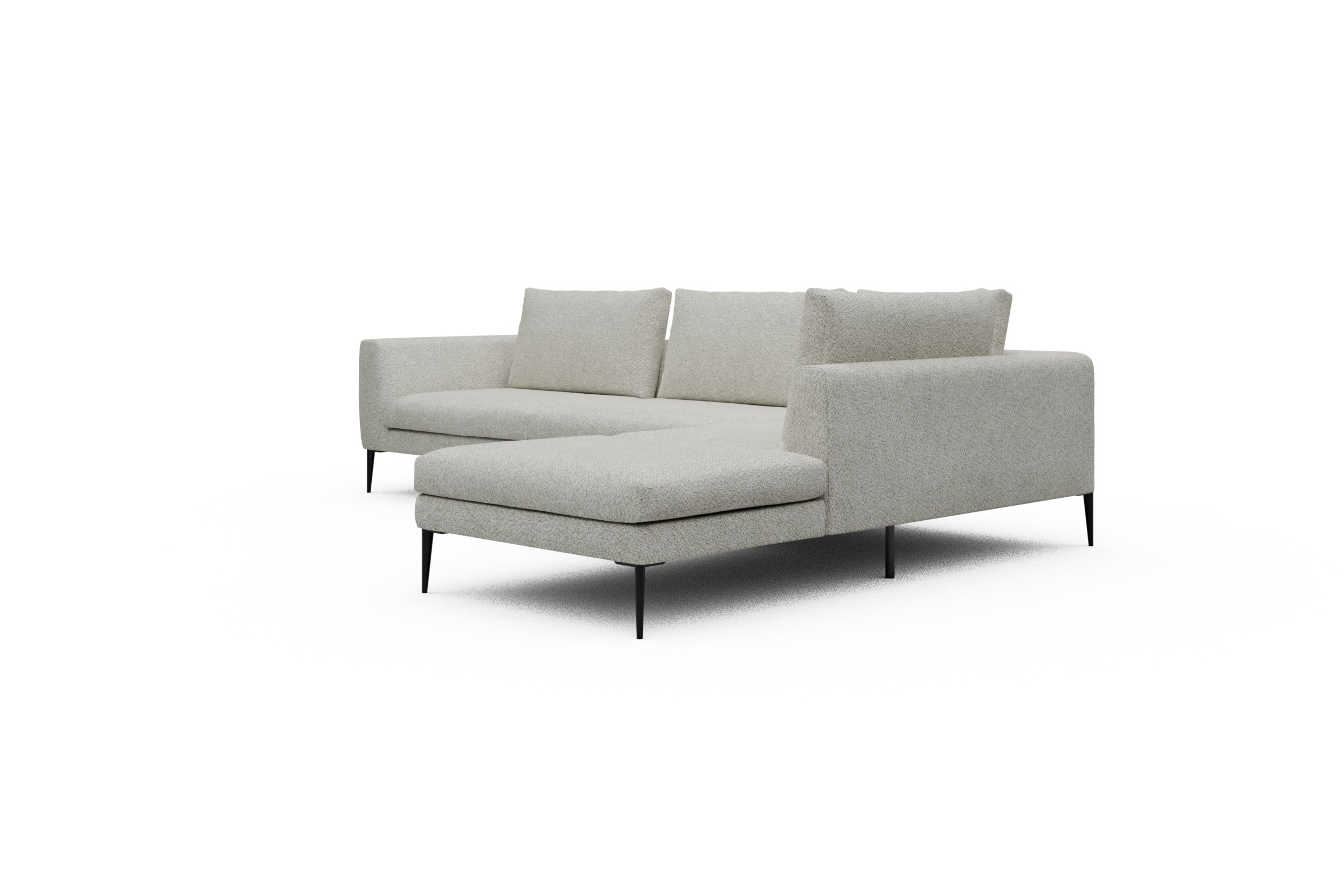 Ecksofa Paul Relax-Ecke links mit 3-Sitzer Vanora-Warm-Sand