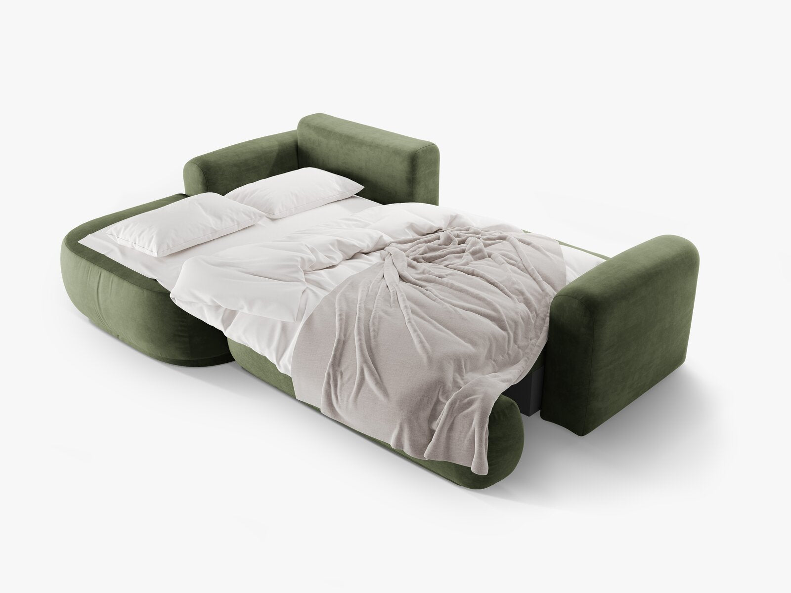Micadoni Ella Ecksofa 5-Sitzer mit Schlaffunktion Links Samt Vogue Grün