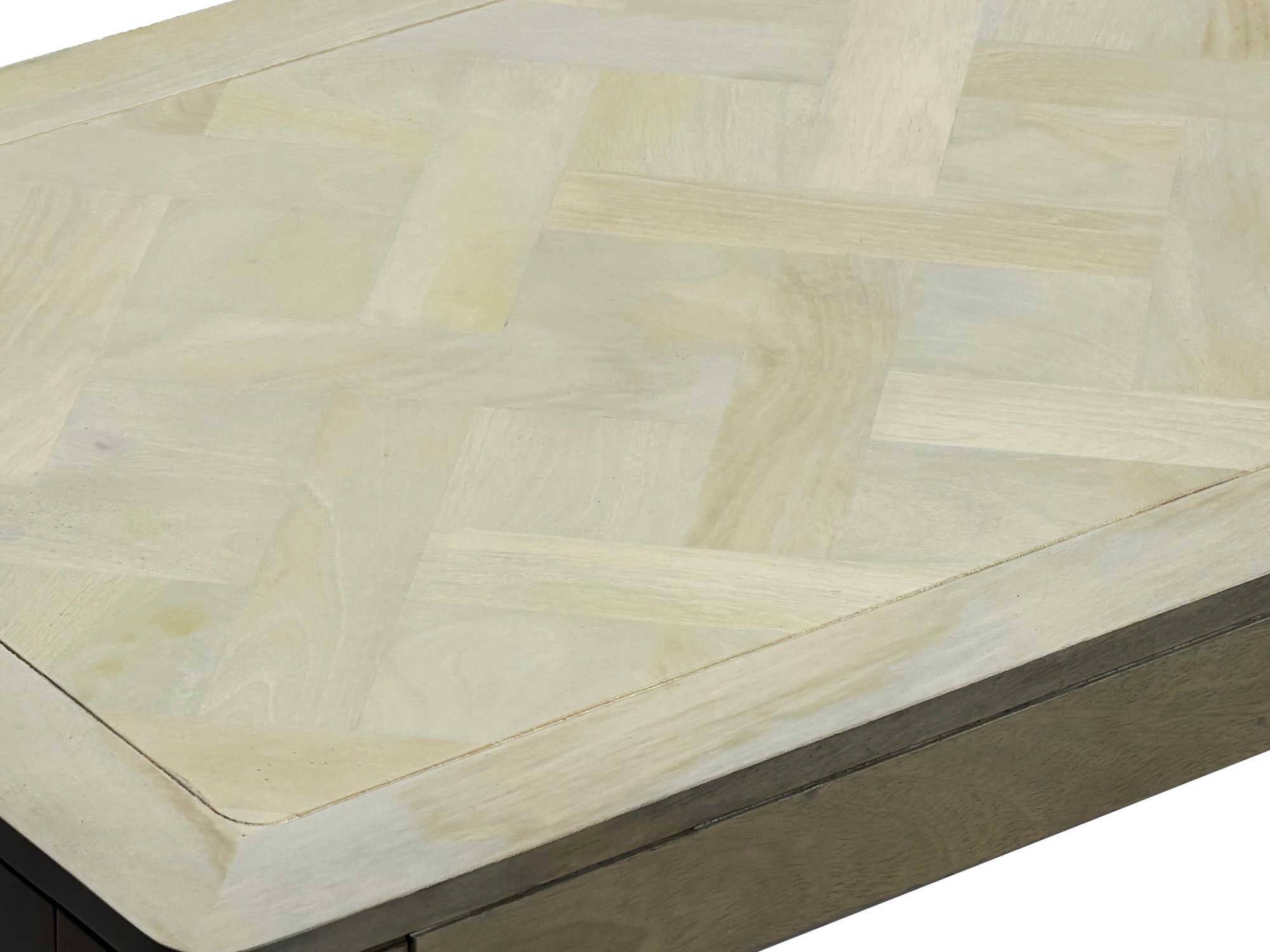 Couchtisch Snefjord Mango Massivholz Weiß 120 × 60 × 40 cm