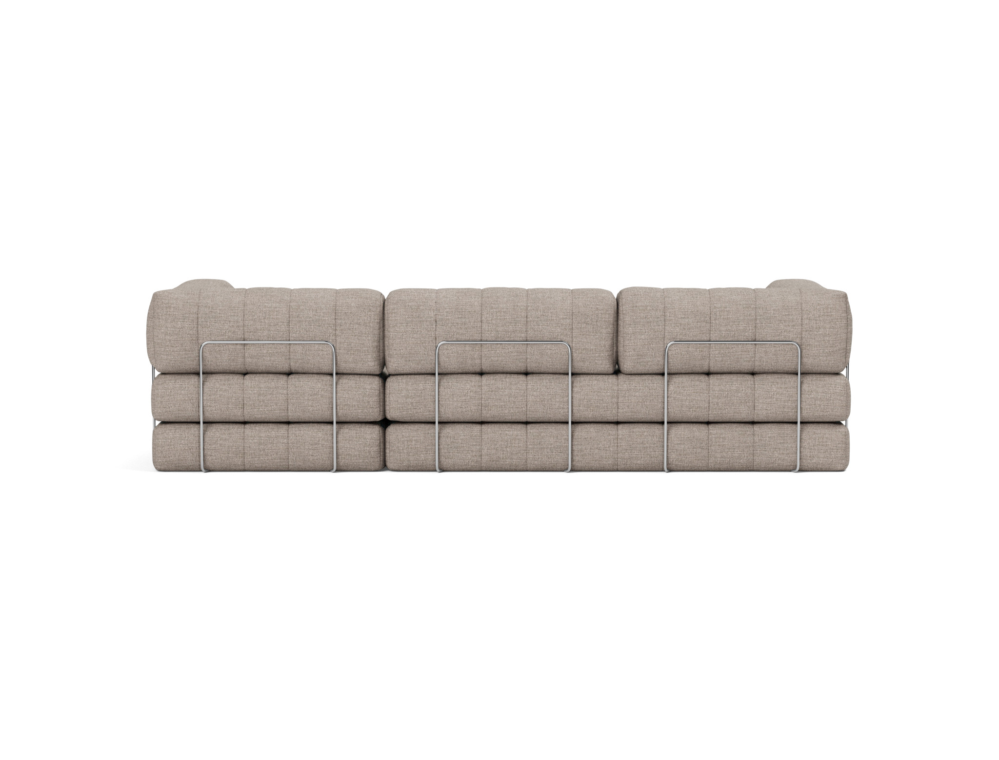 Schlafsofa CozyPad Grand mit Armlehnen Chenille Yuveno 472-Warm-Grey