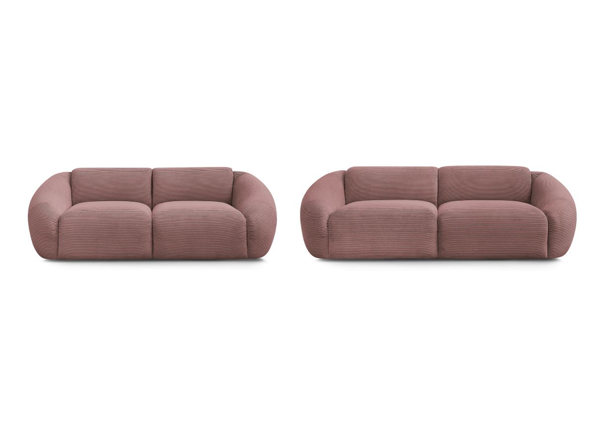 Bobochic Tina Sofa 5-Sitzer Cordsamt Rosa
