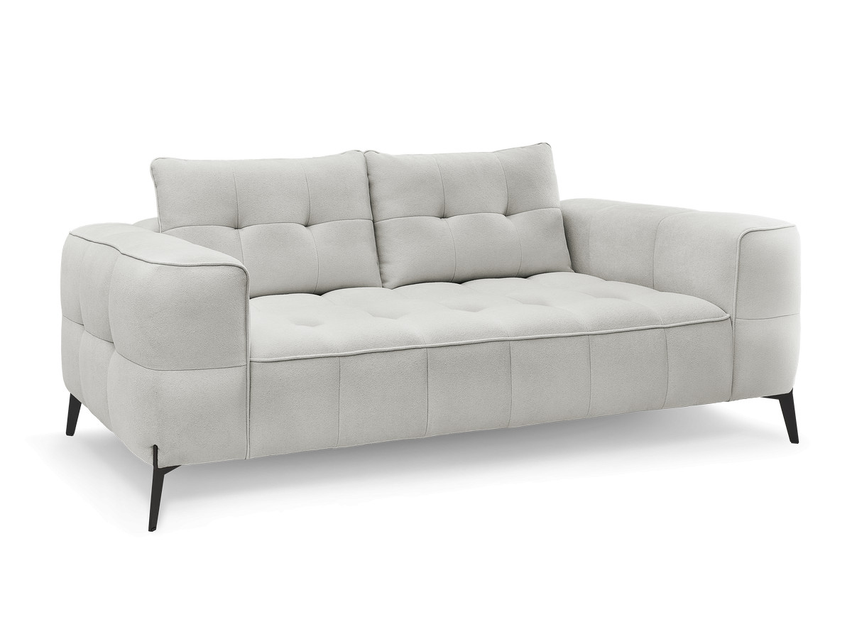Bobochic Anis Sofa 2-Sitzer Strukturstoff Hellgrau