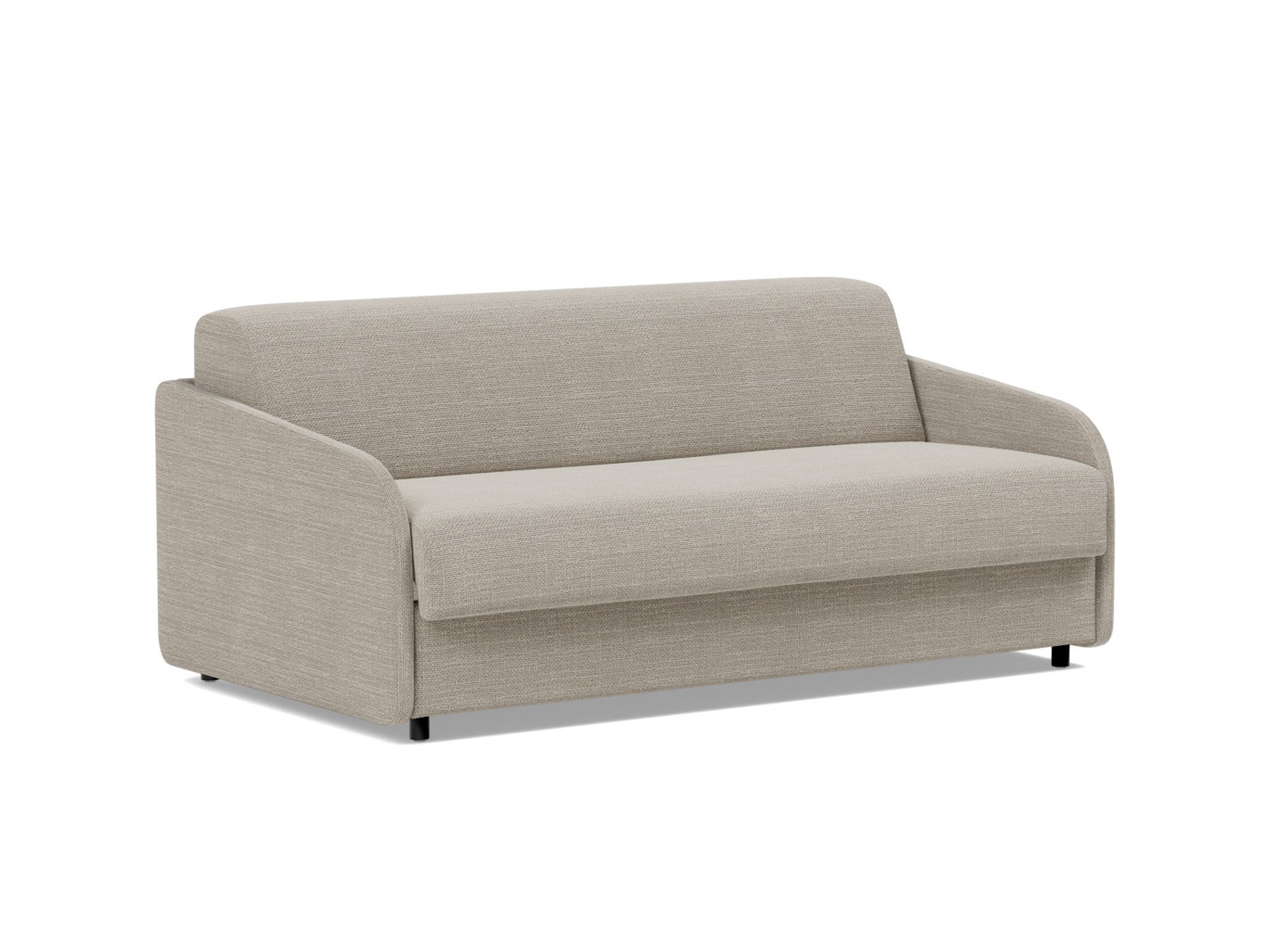 Schlafsofa Eivor mit Taschenfederkernmatratze 140 Strukturierter Stoff Kenya 579-Gravel