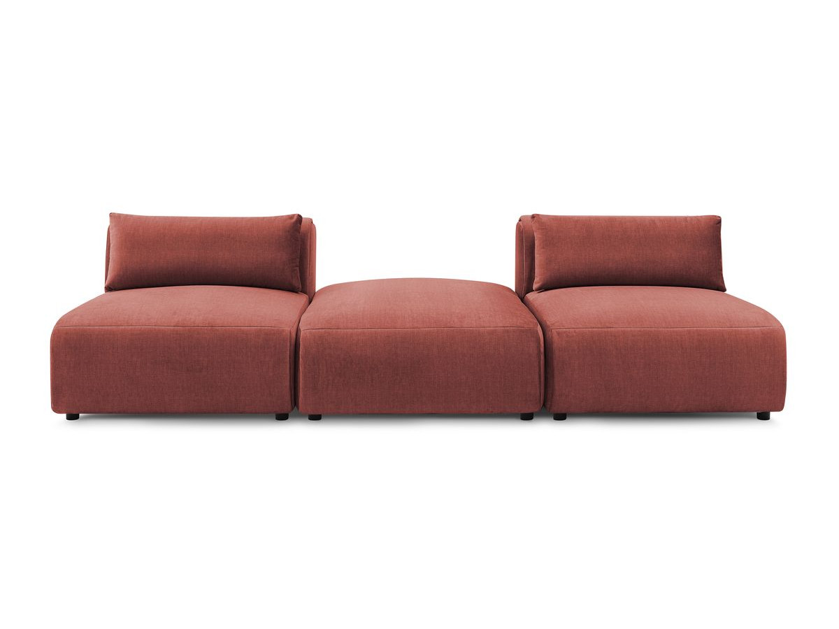 Bobochic Jeanne Sofa 3-Sitzer Samt Orange