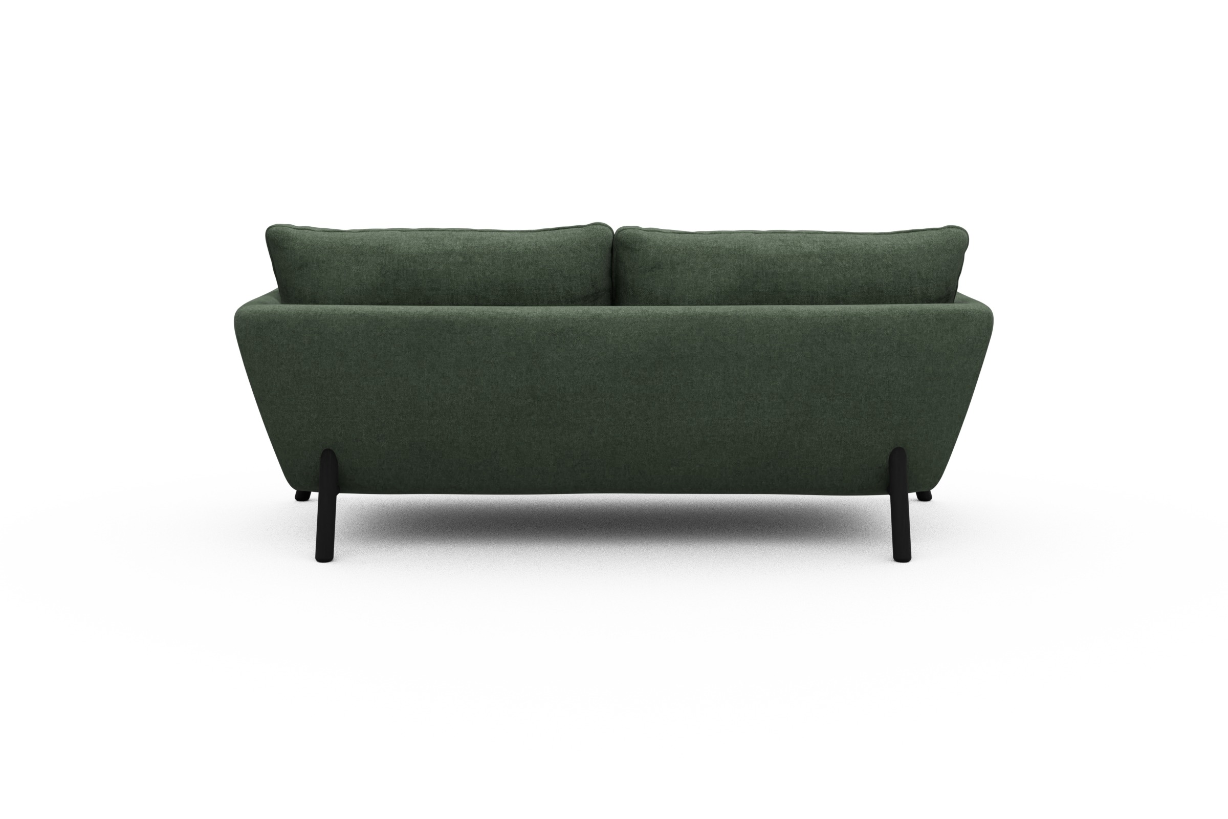 Sofa Emil 2-Sitzer Beinfarbe Eiche Schwarz Casone-Forest-Green
