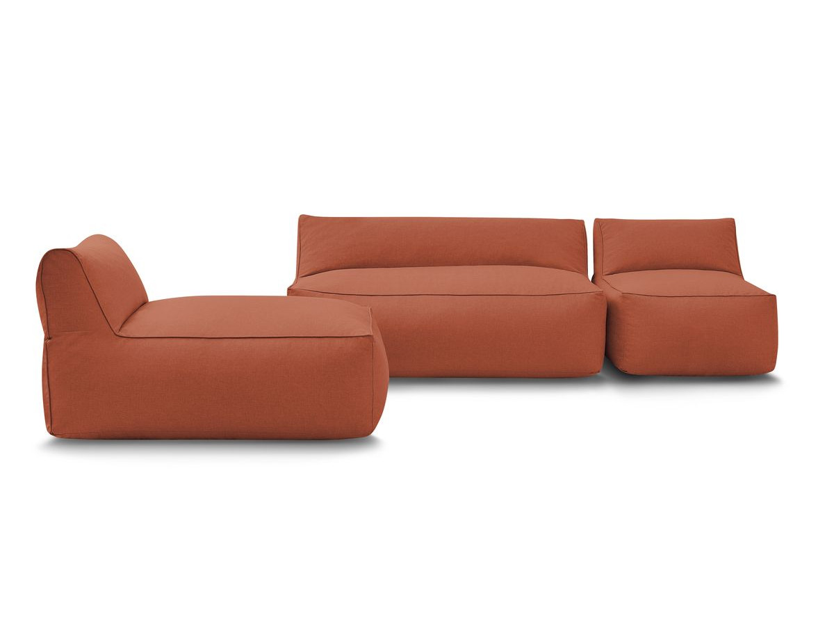 Bobochic Riviera Pouf 320 × 135 cm Stoff Orange