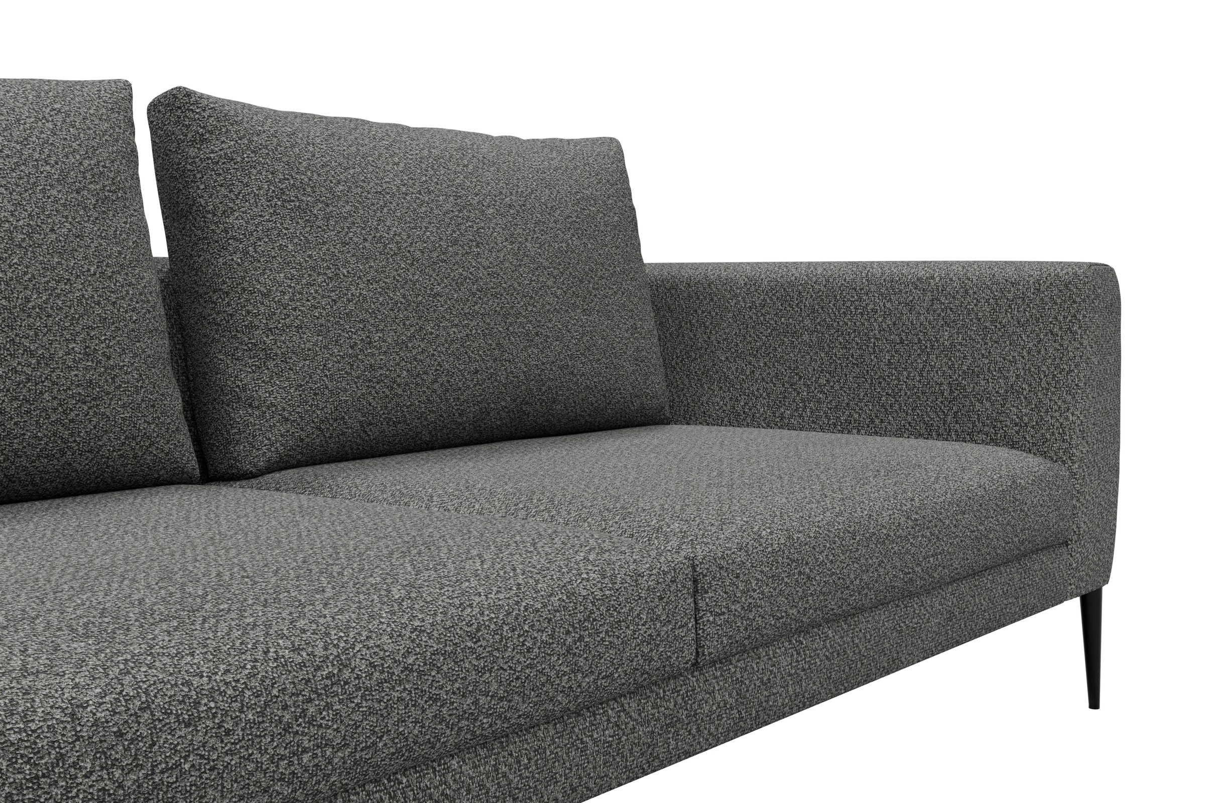 Ecksofa Paul Relax-Ecke links mit 3-Sitzer Boucle Vanora 868-Warm-Grey