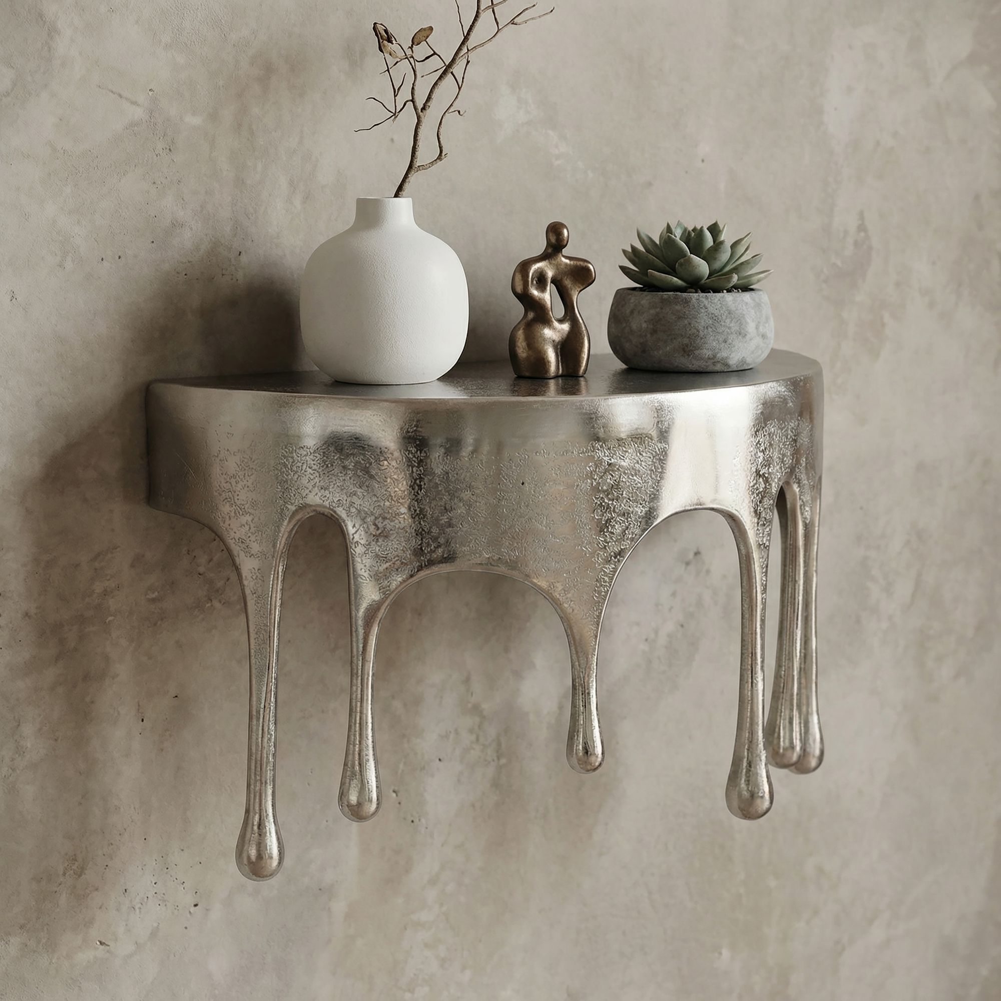 Wandregal Rodoy Aluminium Silber 35 × 17 × 20 cm