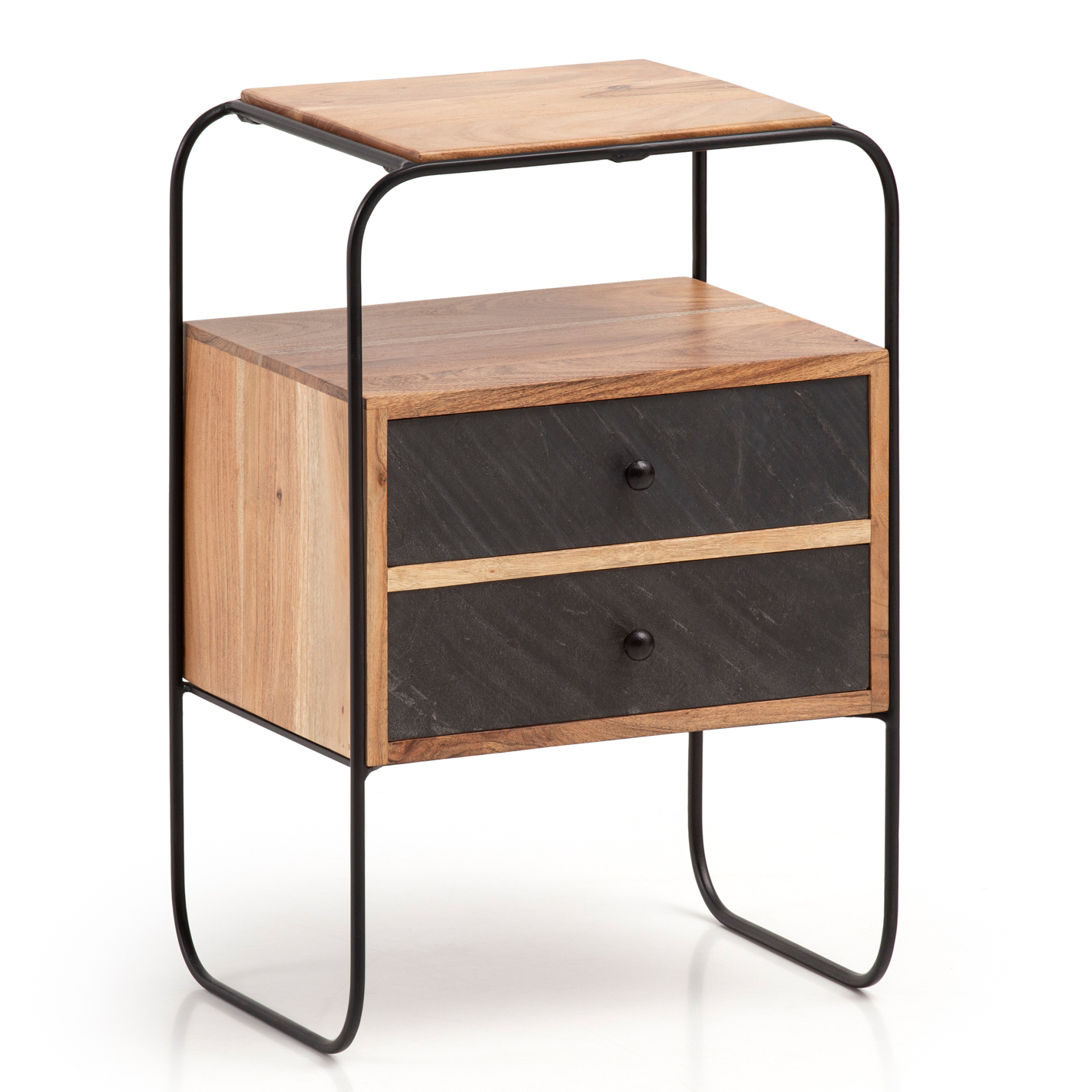 Nachttisch Gallivare Akazie Massivholz 40 × 30 × 60 cm