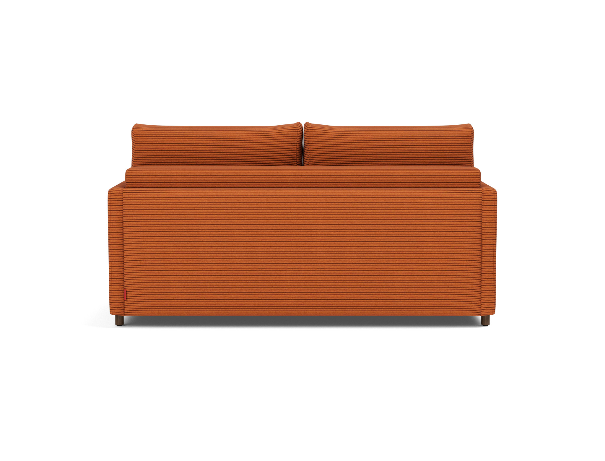Schlafsofa Neah mit Slim-Armlehnen 160 Kord Corduroy 595-Burnt-Orange