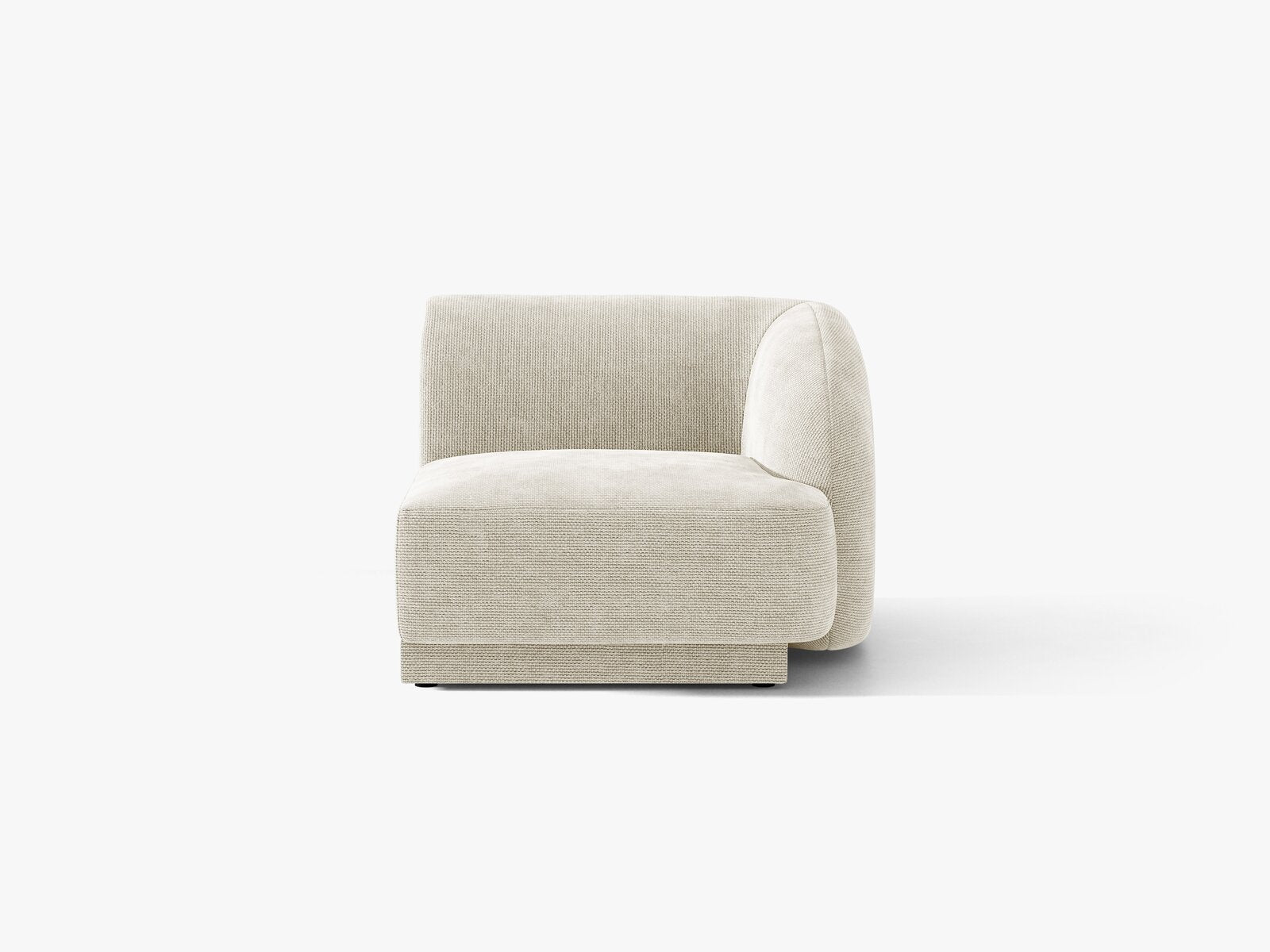 Micadoni Eckmodul Miley 1-Sitzer Chenille Eden Helles Beige Rechts