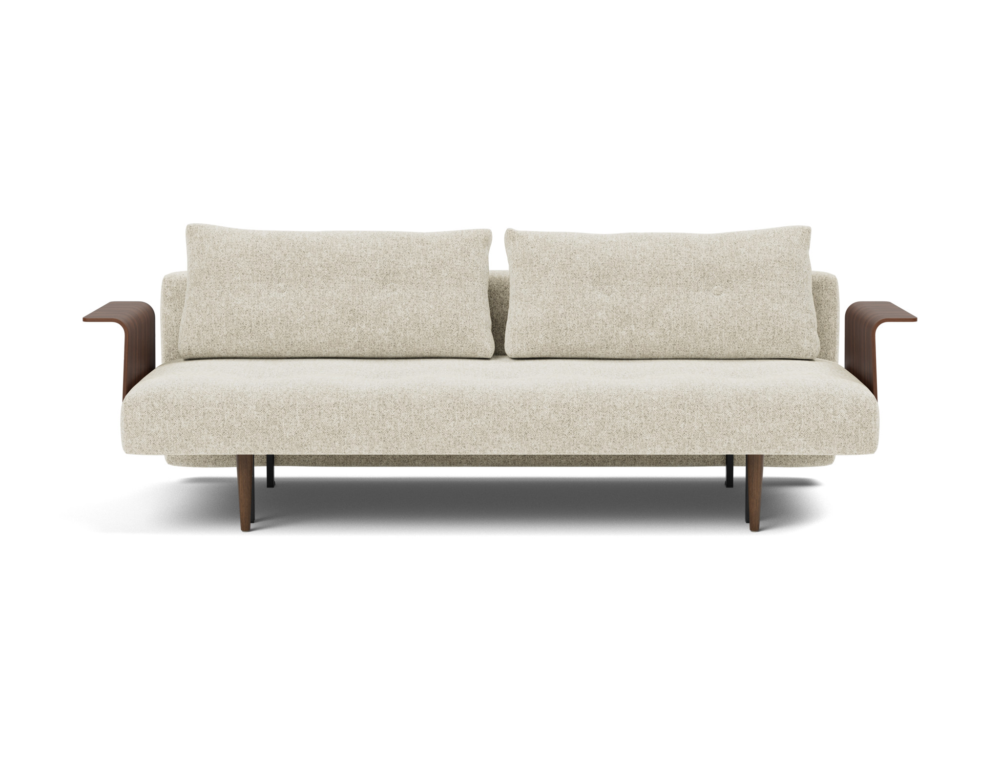 Schlafsofa Recast mit Armlehnen Strukturierter Stoff Taura 357-Off-White