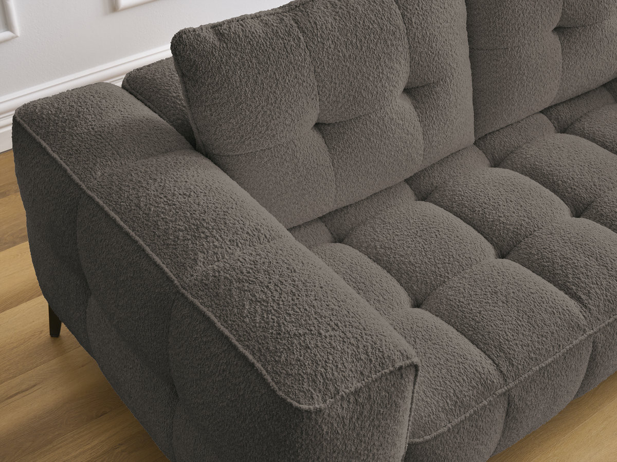 Bobochic Anis Sofa 2-Sitzer Bouclé-Stoff Braun