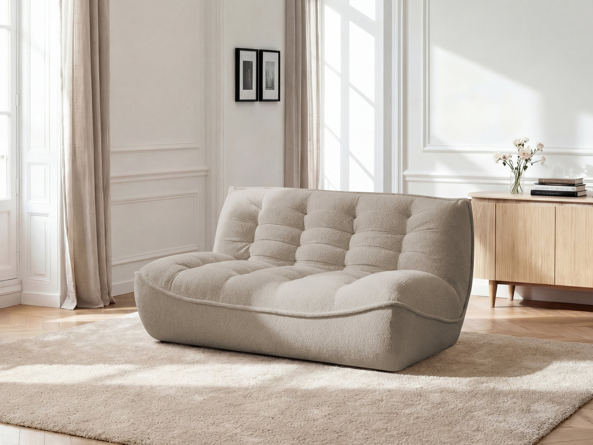 Bobochic Serena Sofamodul 2-Sitzer Melange-Stoff Taupe