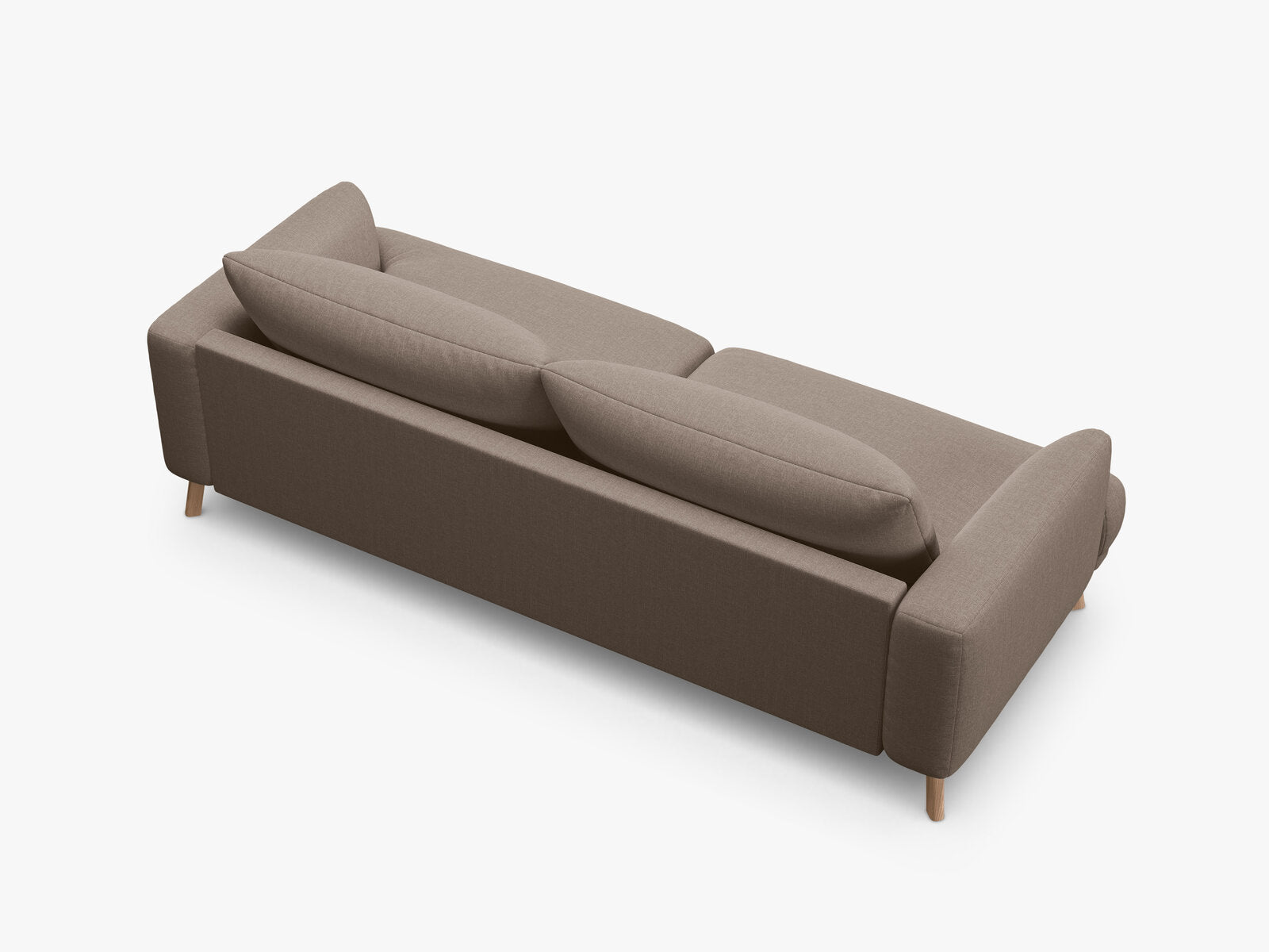 Micadoni Sofa Naomi 3-Sitzer Strukturierter Stoff Liberty Cappuccino