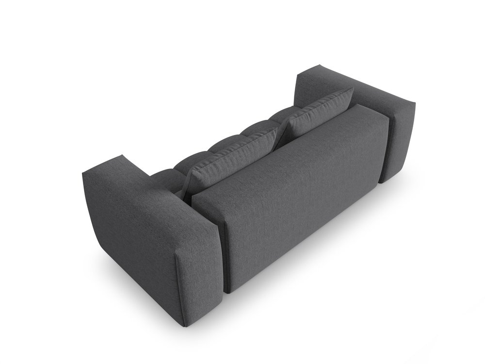 Cosmopolitan Design Sofa Verona 3-Sitzer kleine Version Strukturierter Stoff Sorella Grau