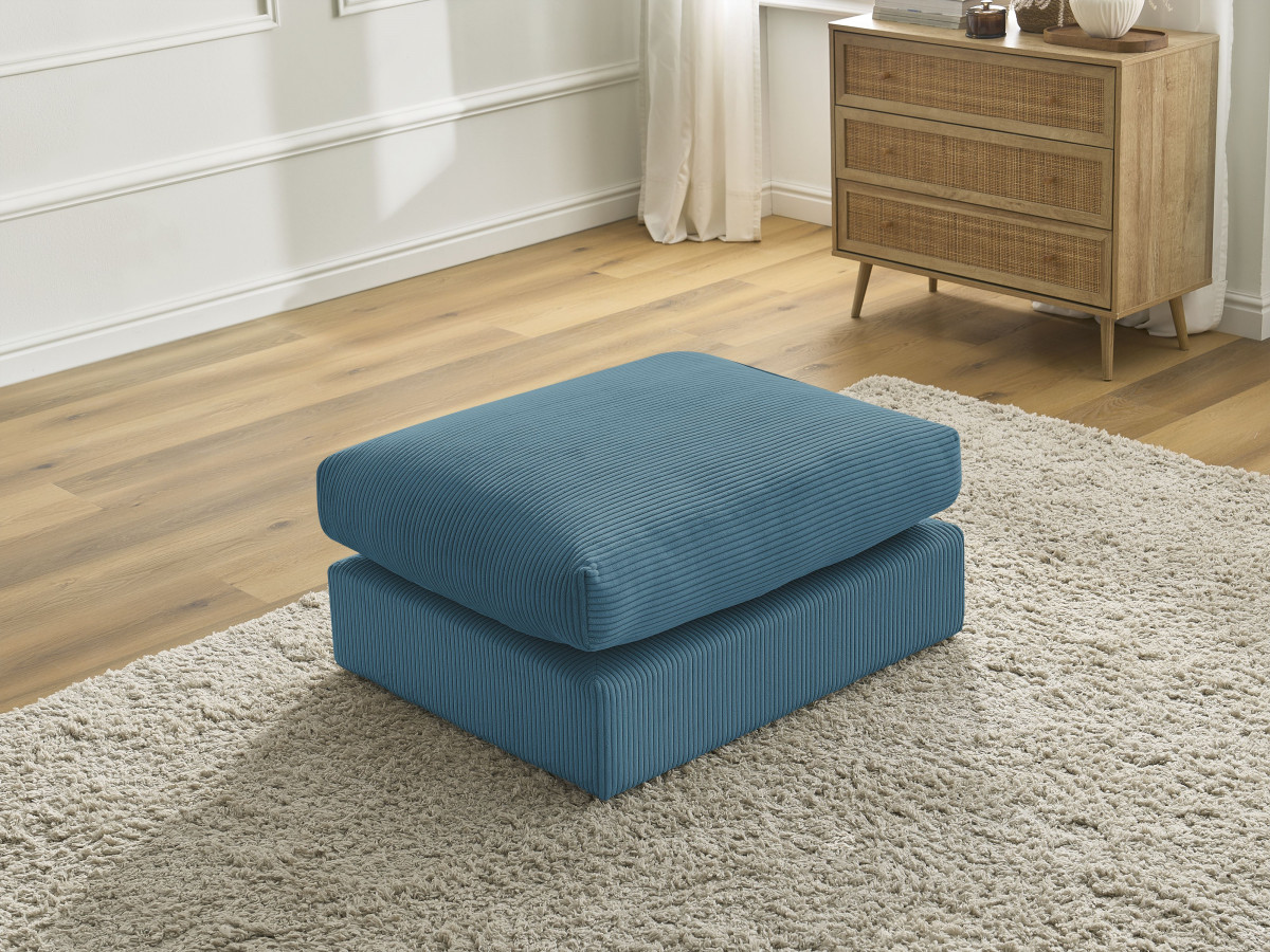 Bobochic Paris Pouf Cordsamt Hellblau