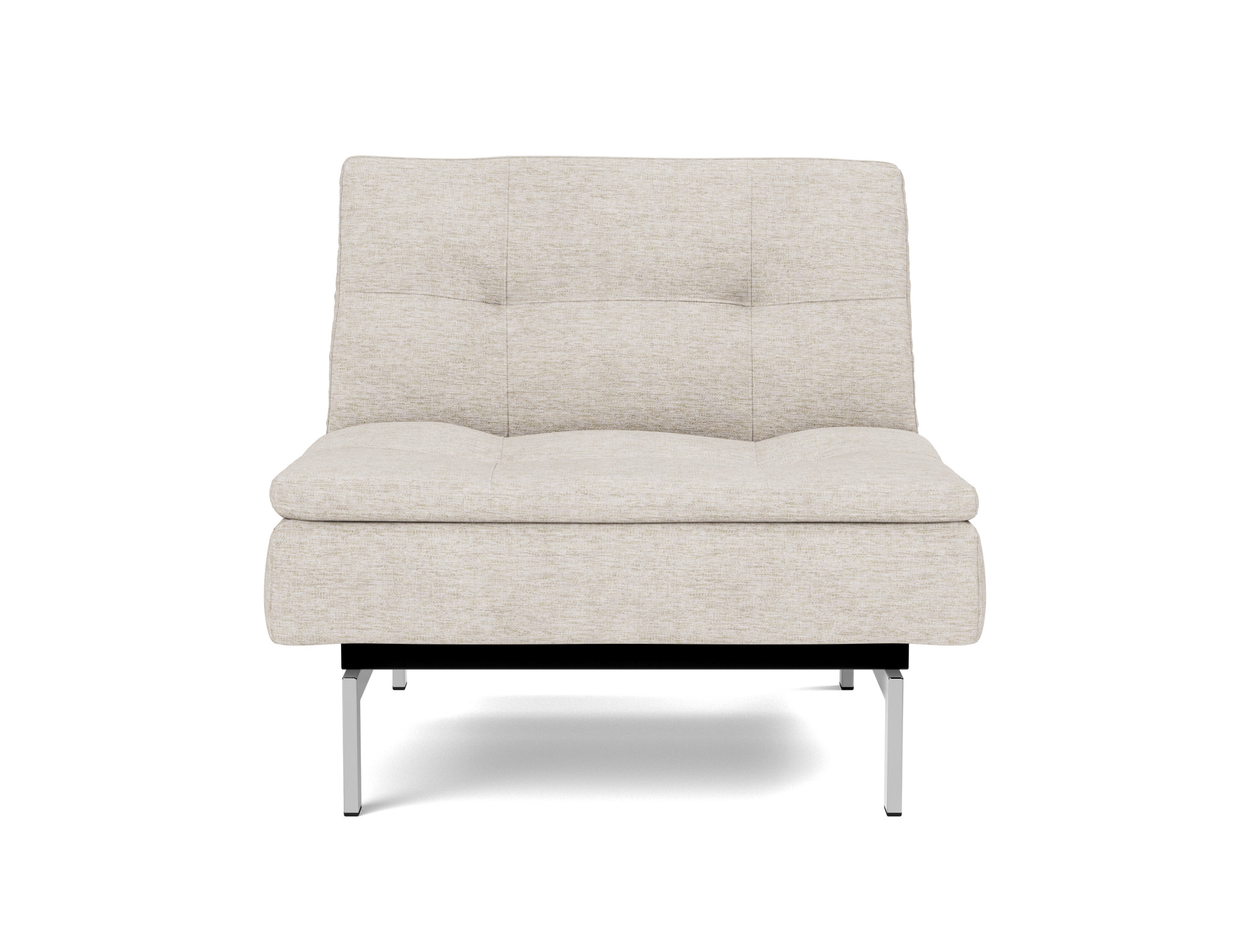 Sessel Dublexo Chenille Yuveno 470-Natural Beine Chrom