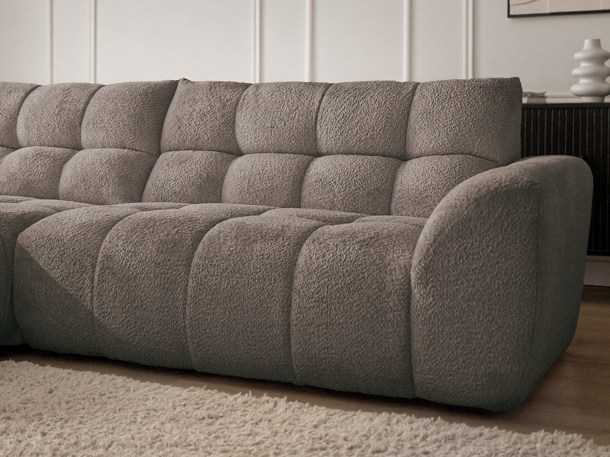 Bobochic Jaya Ecksofa Chenille Taupe Ecke links