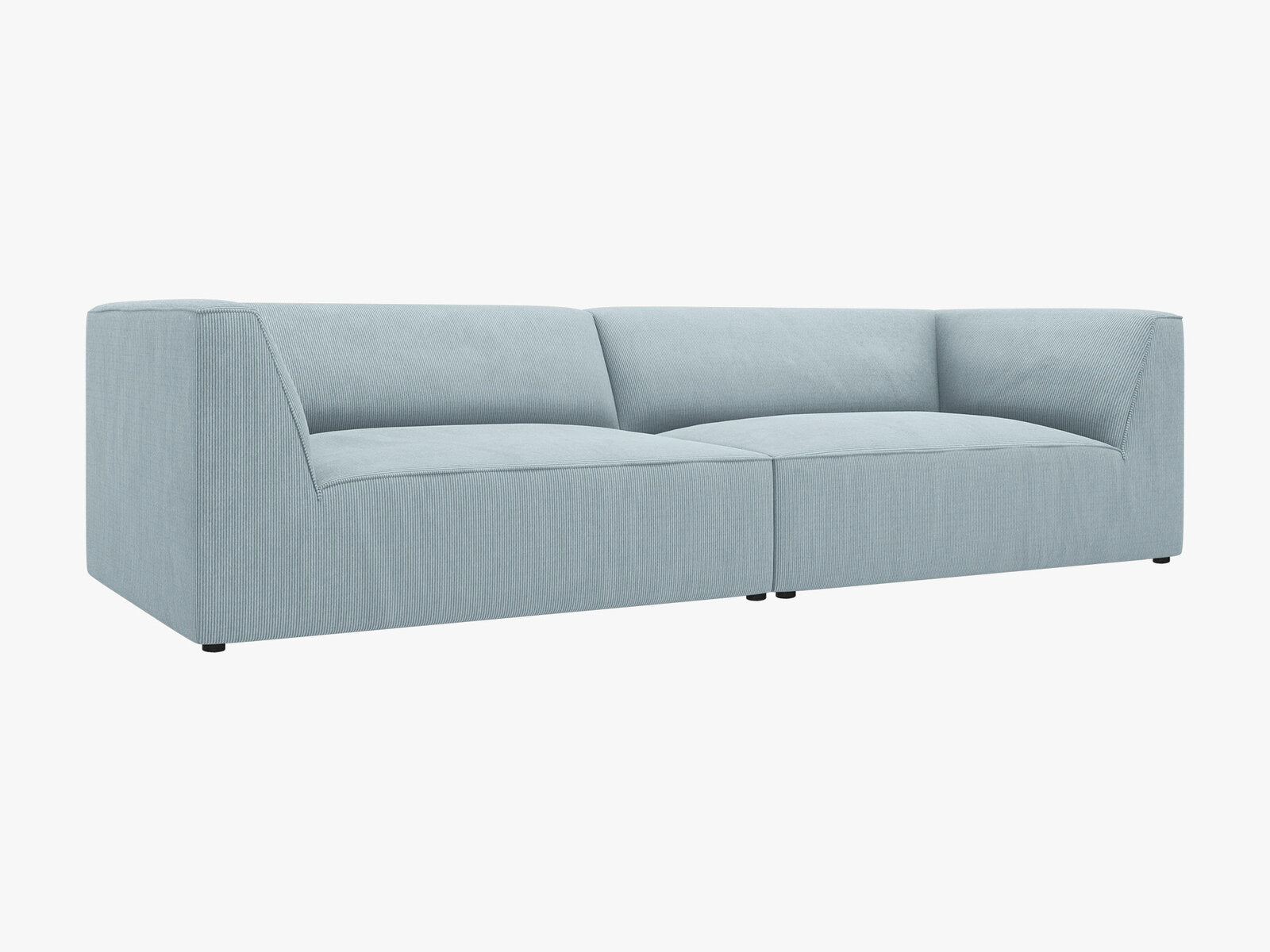 Micadoni Sofa Ruby 4-Sitzer Kord Scala Hellblau