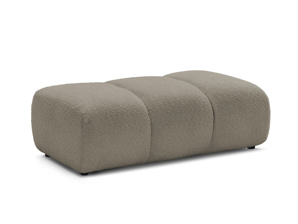 Bobochic Pamira Pouf Bouclé-Stoff Taupe