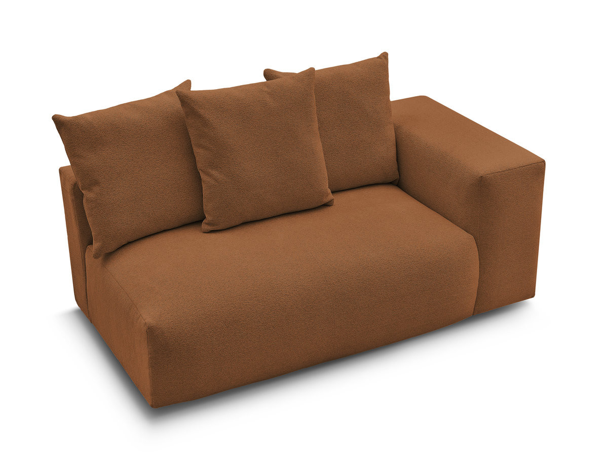 Bobochic Voltaire Sofamodul 2-Sitzer 178 × 100 cm Melange-Stoff Orange Ecke rechts