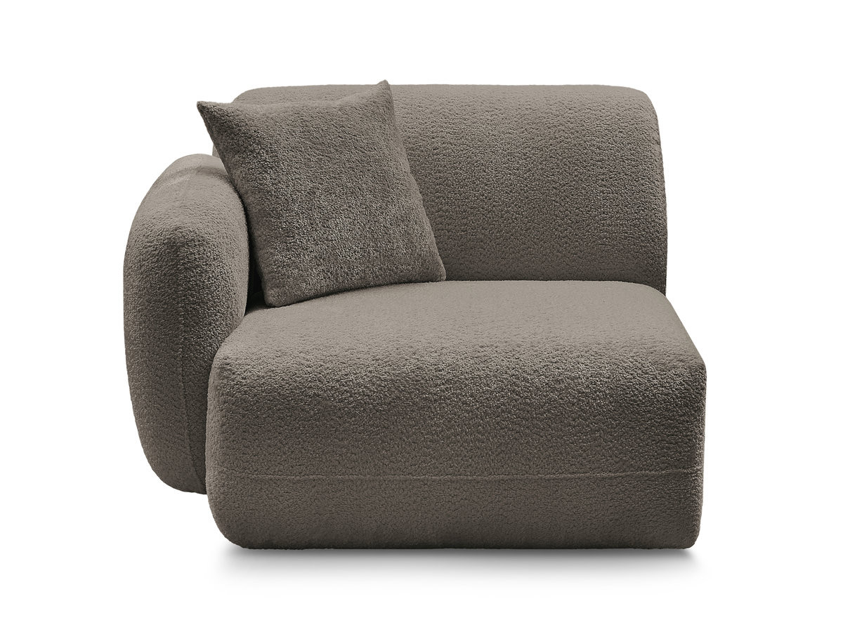 Bobochic Anda Sofamodul 1-Sitzer 104 × 103 cm Chenille Taupe Ecke links