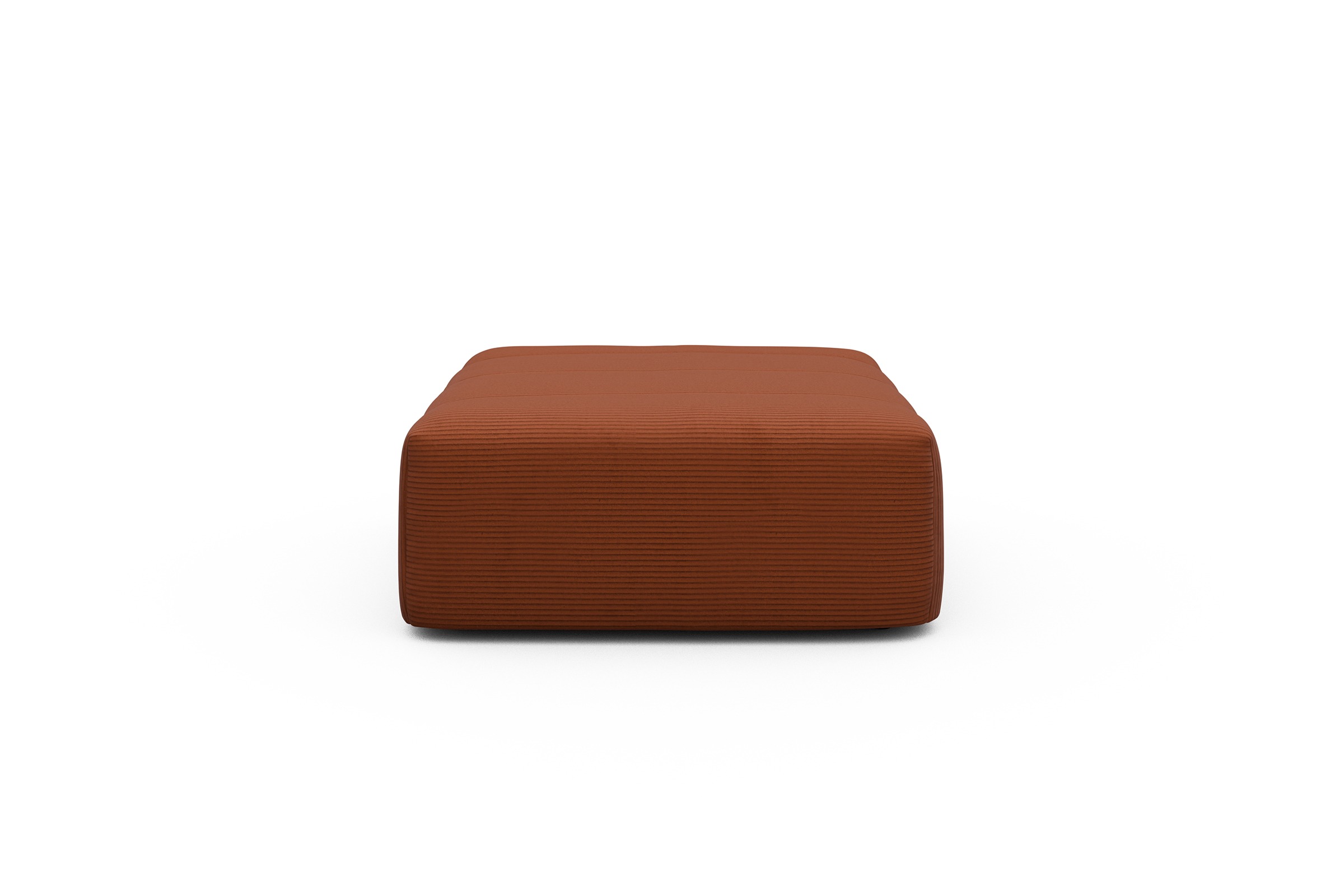 Sitzhocker Hugo Ottomane Corduroy-Burnt-Orange