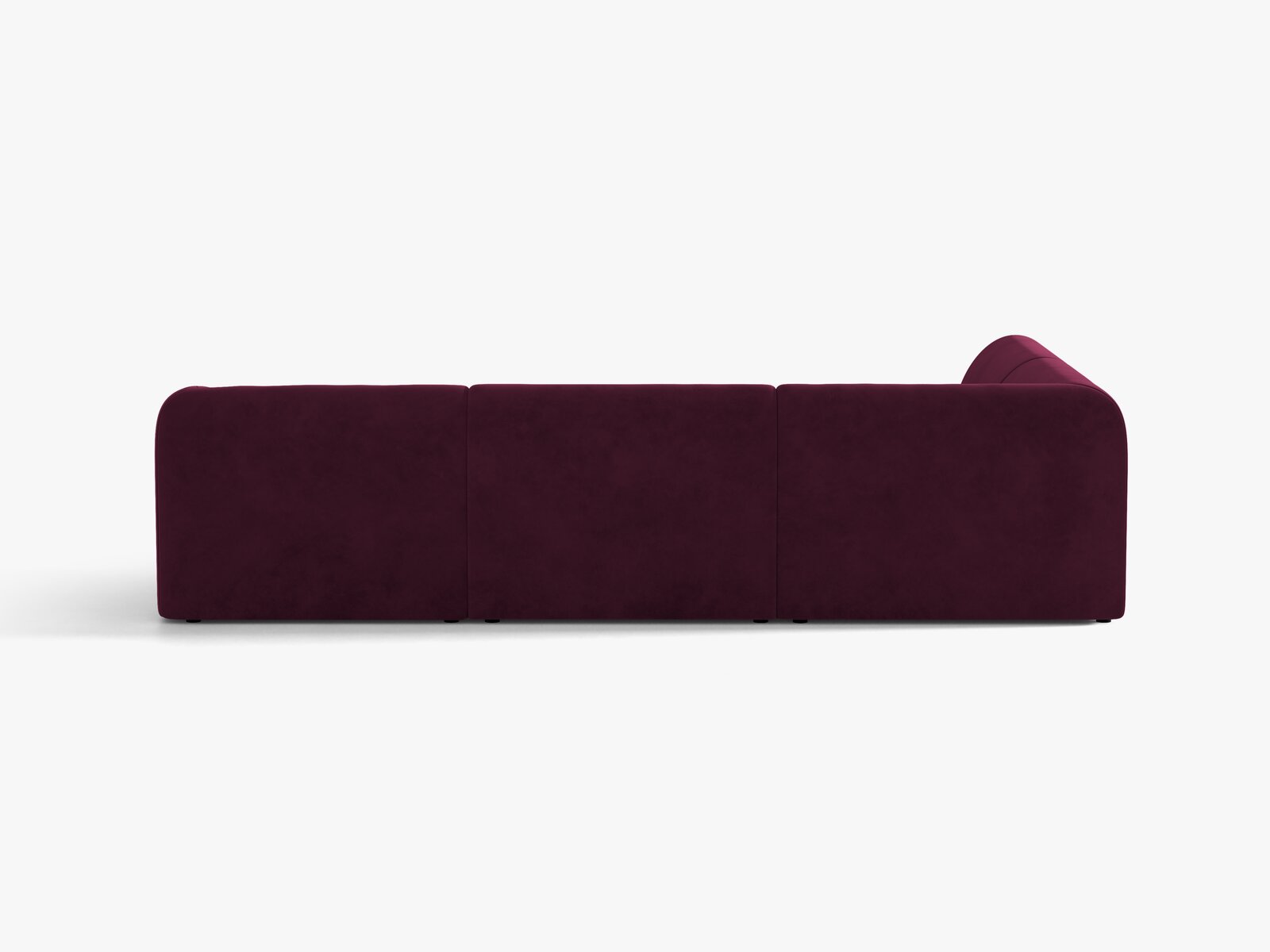 Micadoni Ecksofa Miley 6-Sitzer Links Samt Venus Burgunder
