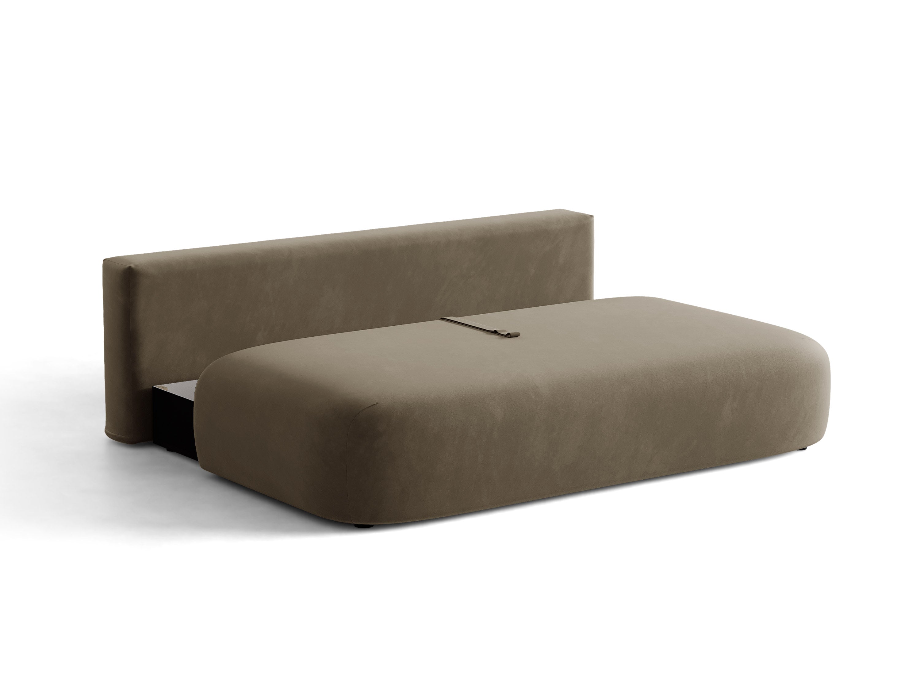 Micadoni Hena Sofa Mit Bettfunktion Und Stauraum Samt Salvador Graubraun
