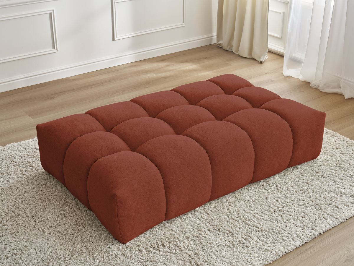 Bobochic Everest Pouf 166 × 100 cm Strukturstoff Orange