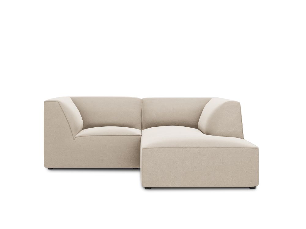 Cosmopolitan Design Ecksofa Siena 3-Sitzer Samt Salvador Beige Rechts