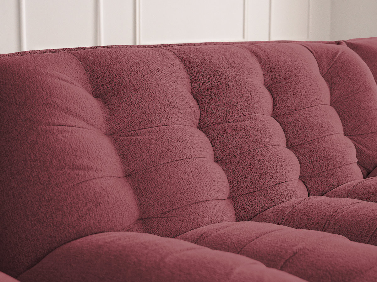 Bobochic Serena Wohnlandschaft mit Pouf Melange-Stoff Rot