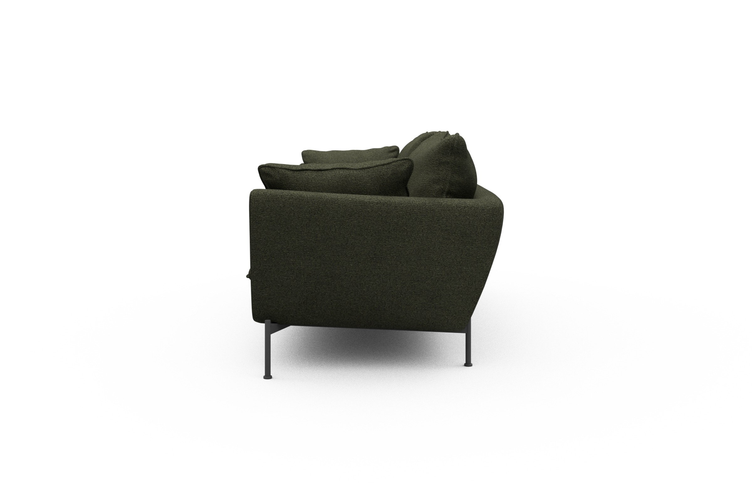 Sofa Anton PREMIUM 3-Sitzer Boucle-Forest-Green