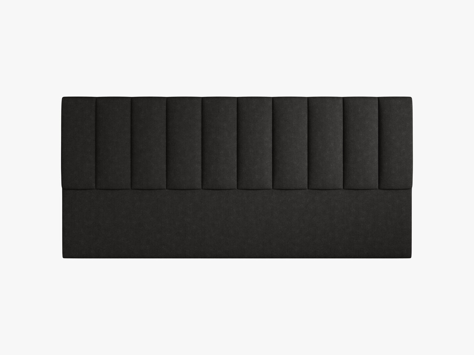 Micadoni Marl Samtiger Kopfteil 140 cm (H 95 cm) Strukturierter Stoff Liberty Schwarz 200x95