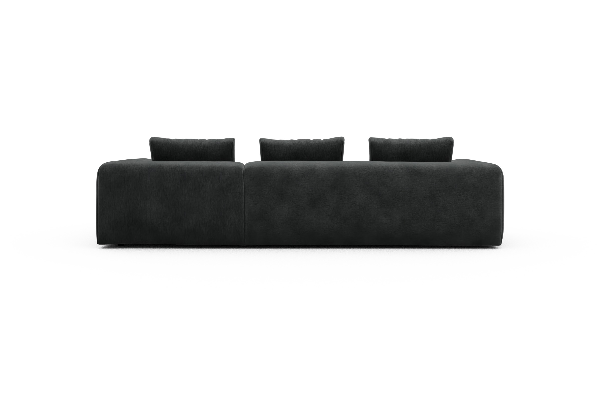 Ecksofa Fred Chaiselongue rechts mit 2,5-Sitzer Smooth-Deep-Warm-Grey