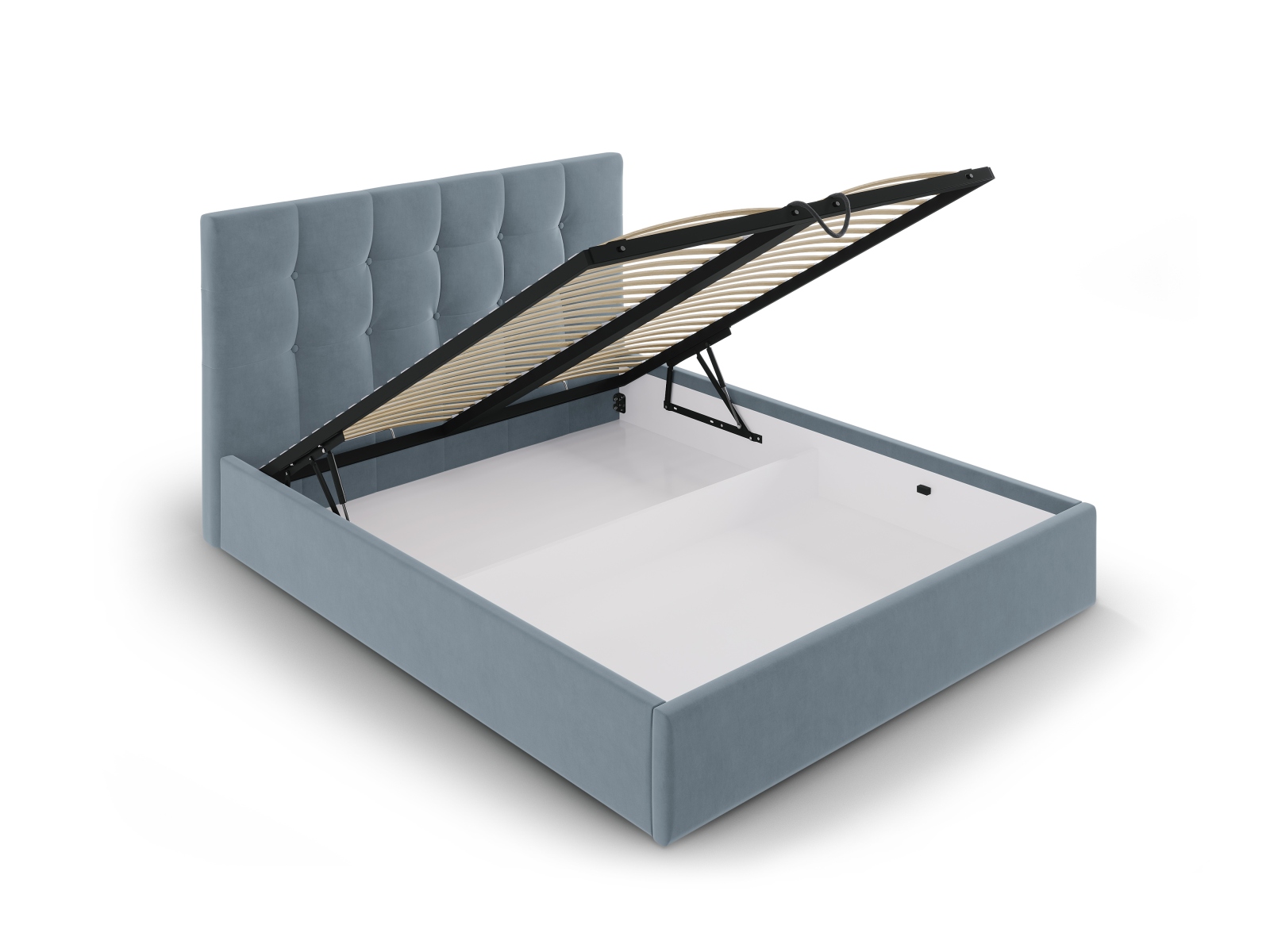 Micadoni Bett Phaedra Samt Matt Velvet Blau 140x200